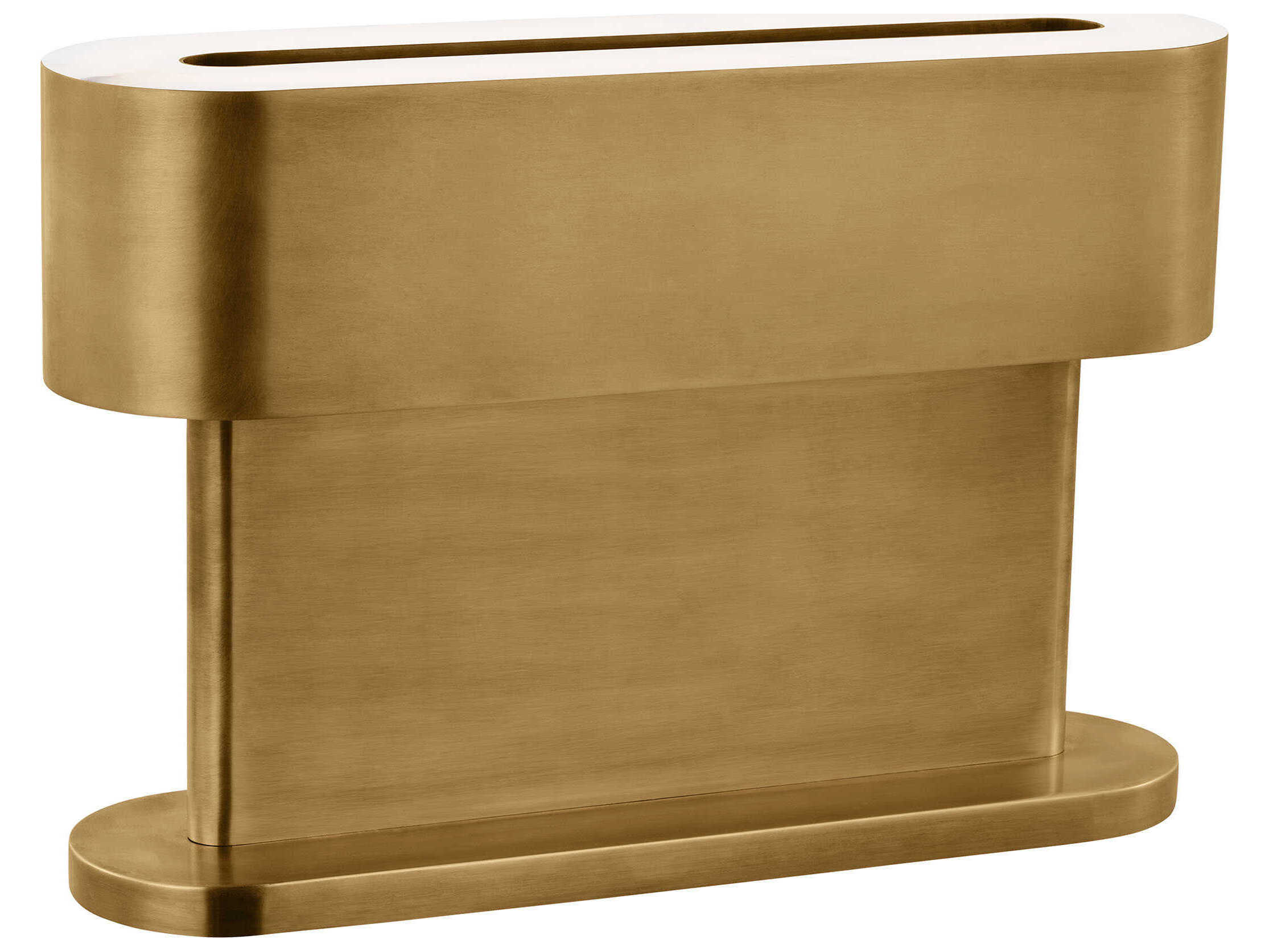 Visual Comfort Modern Wyllis Natural Brass White Alabaster Diffuser Table Lamp