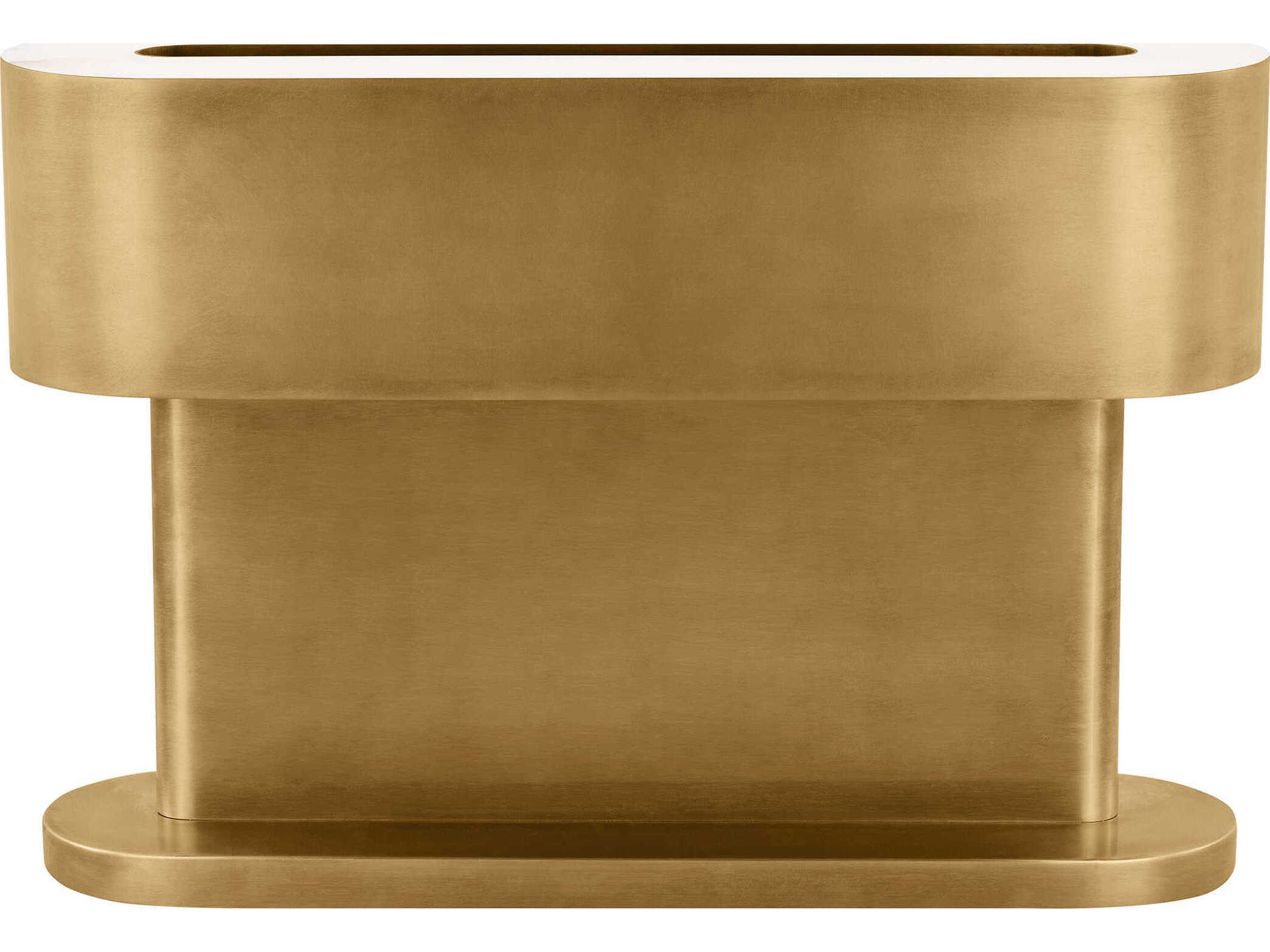 Visual Comfort Modern Wyllis Natural Brass White Alabaster Diffuser Table Lamp