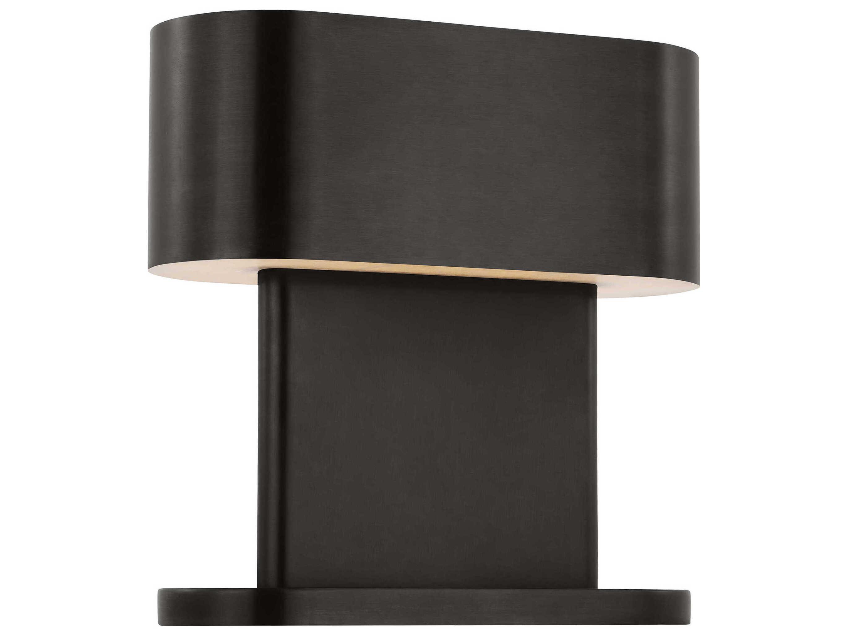 Visual Comfort Modern Wyllis Dark Bronze White Alabaster Diffuser Table Lamp