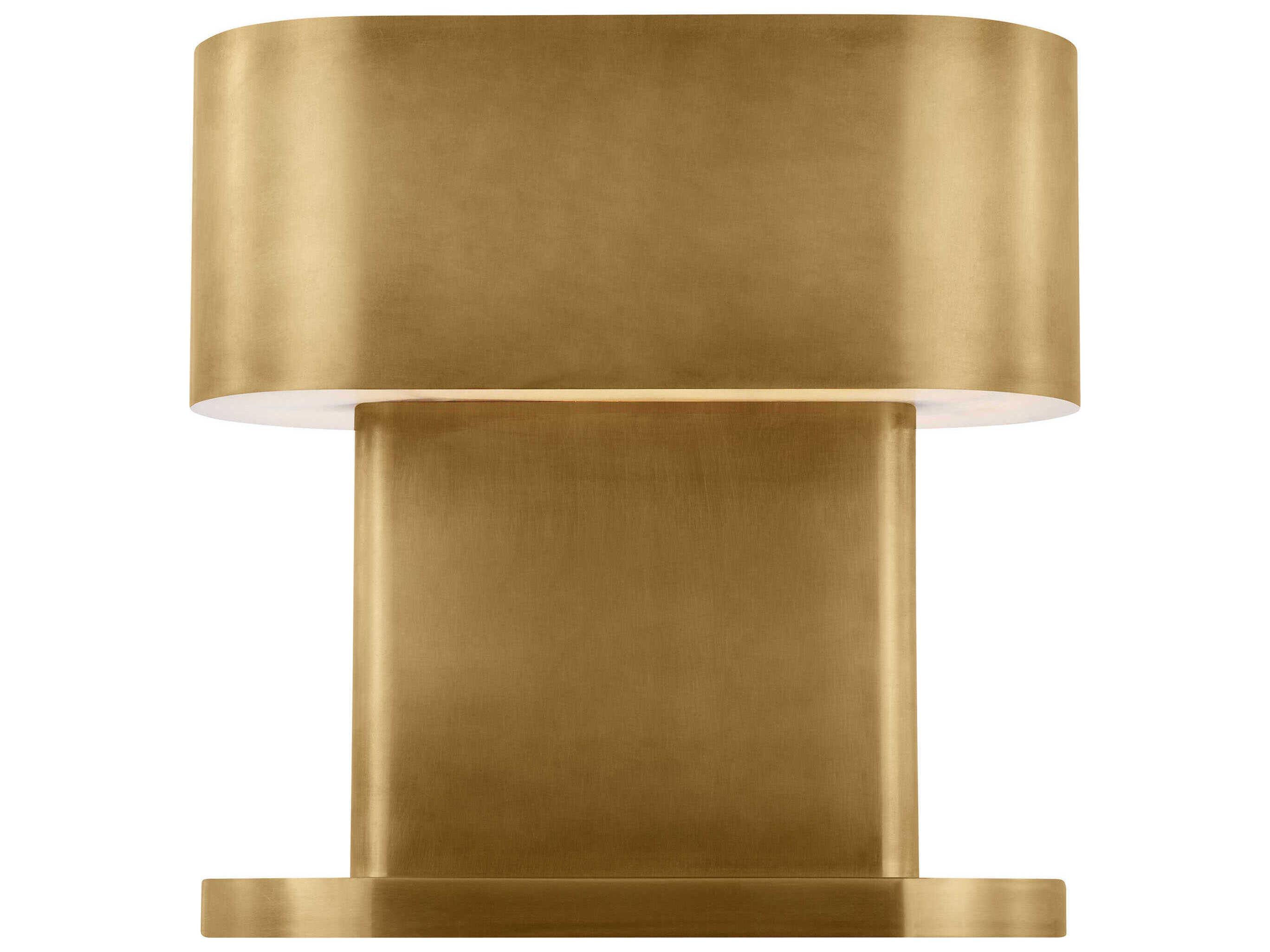 Visual Comfort Modern Wyllis Natural Brass White Alabaster Diffuser Table Lamp