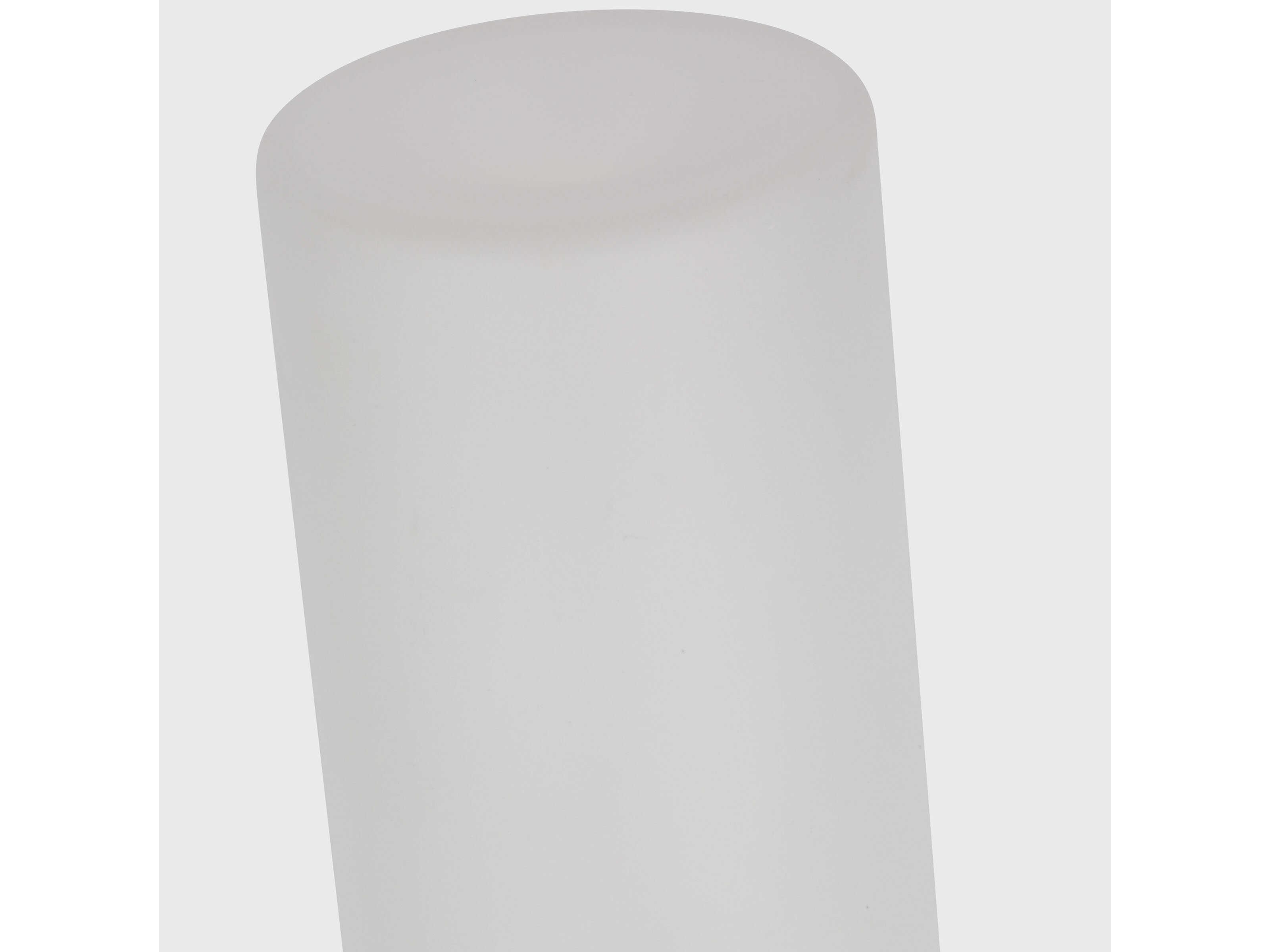 Visual Comfort Modern Volver White Marble Clear Etched Glass Table Lamp