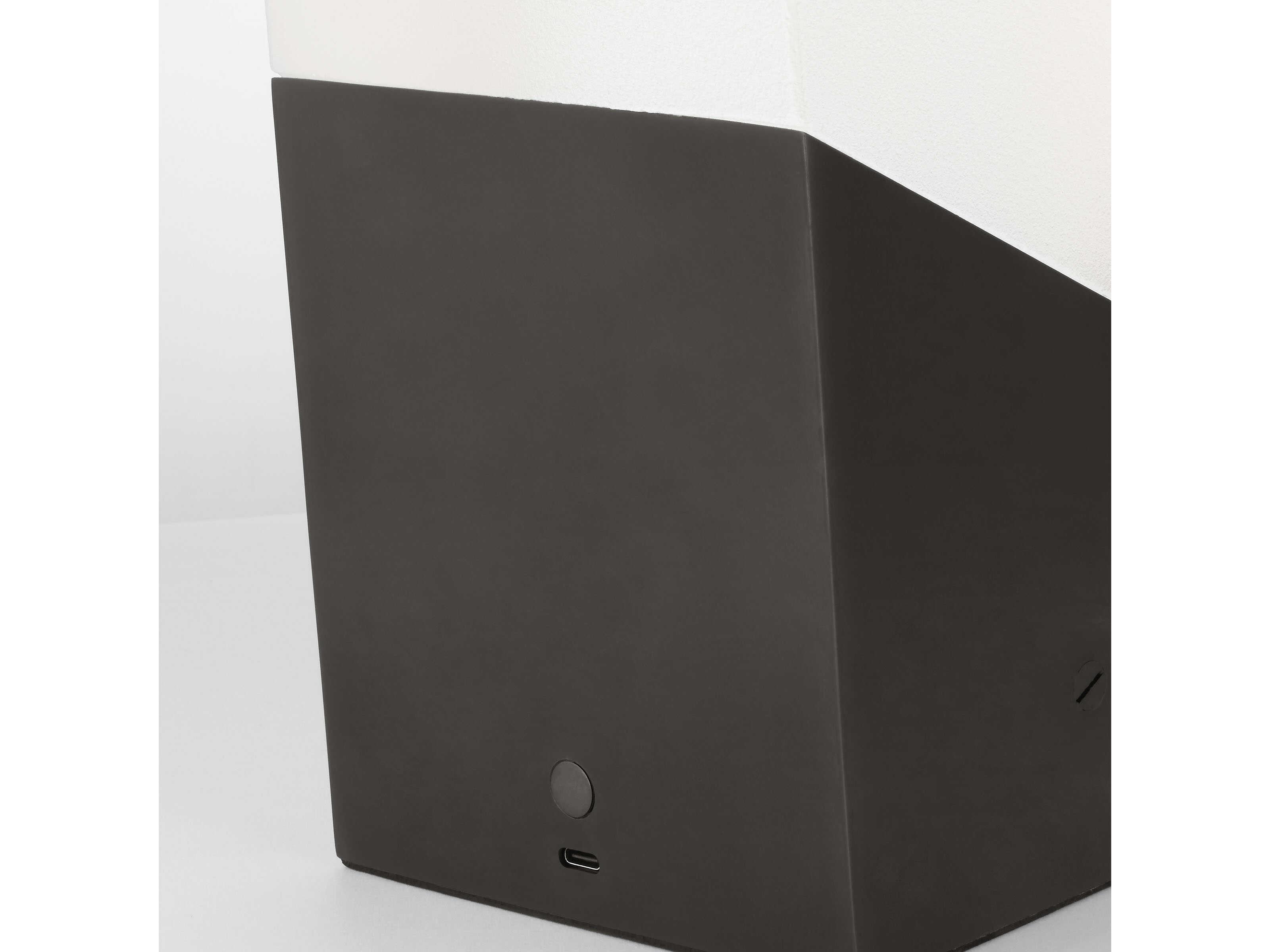 Visual Comfort Modern Pezzo Bronze Textured Cast Glass Table Lamp