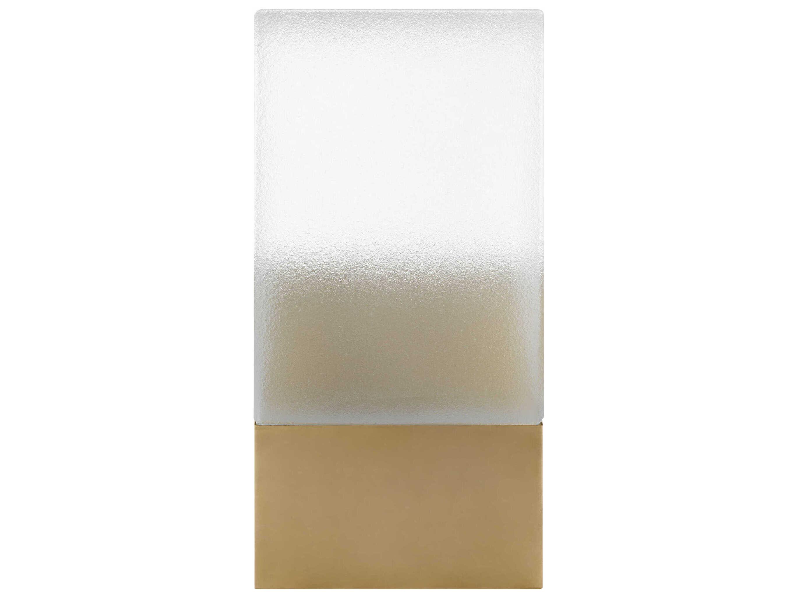 Visual Comfort Modern Pezzo Hand Rubbed Antique Brass Textured Cast Glass Table Lamp