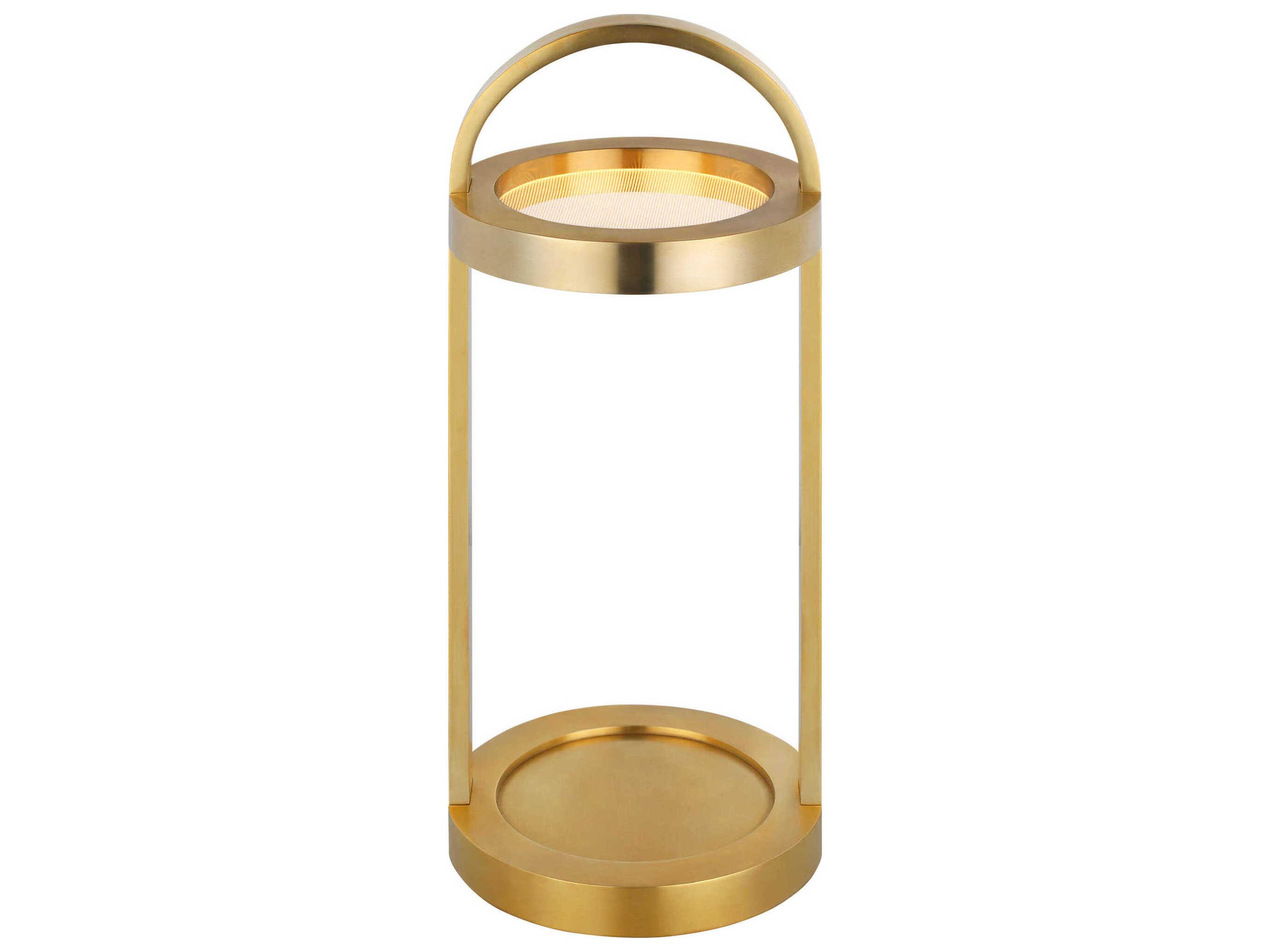Visual Comfort Modern Cerne Hand Rubbed Antique Brass Table Lamp