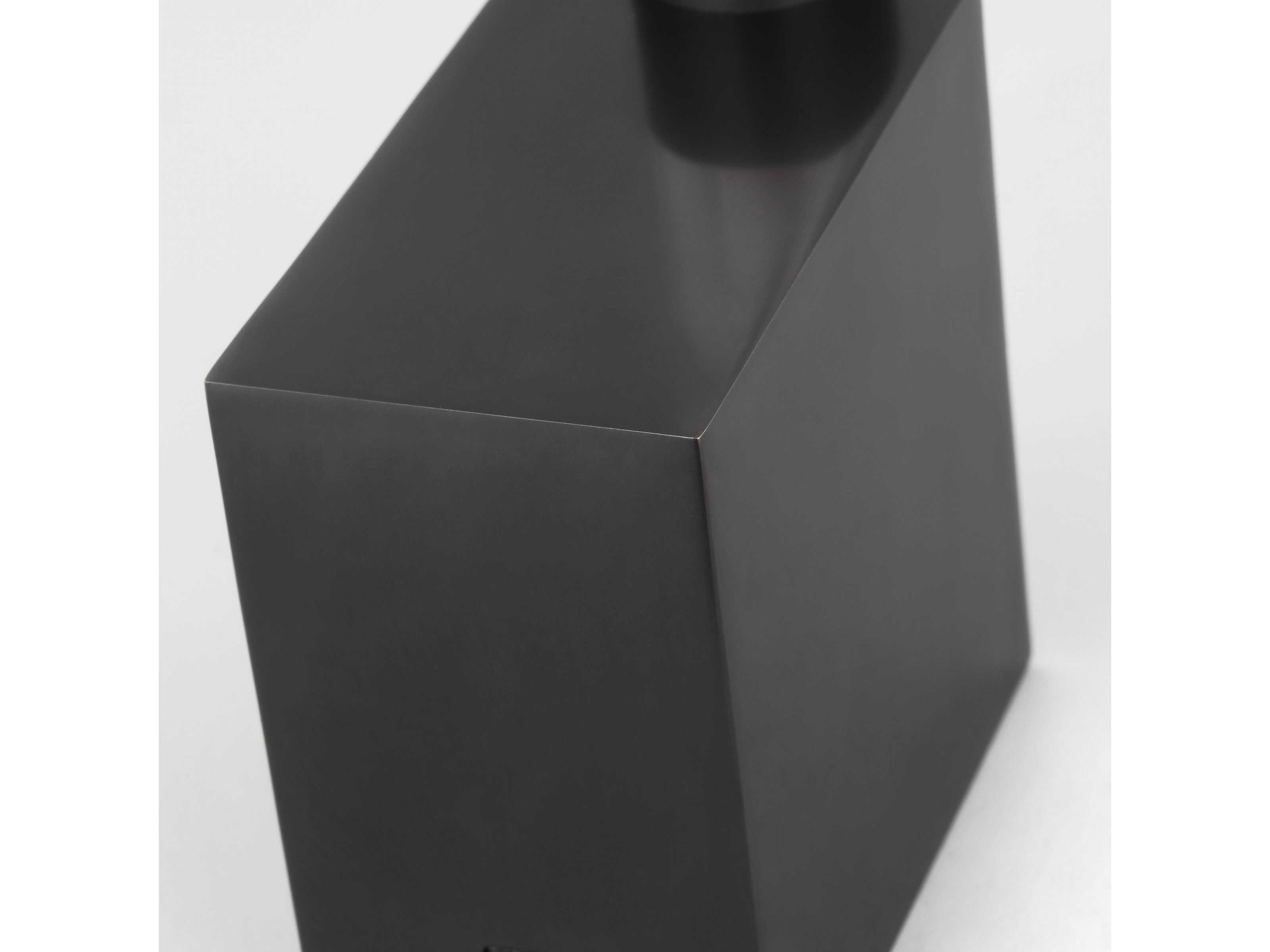 Visual Comfort Modern Phobos Bronze Textured Cast Glass Table Lamp