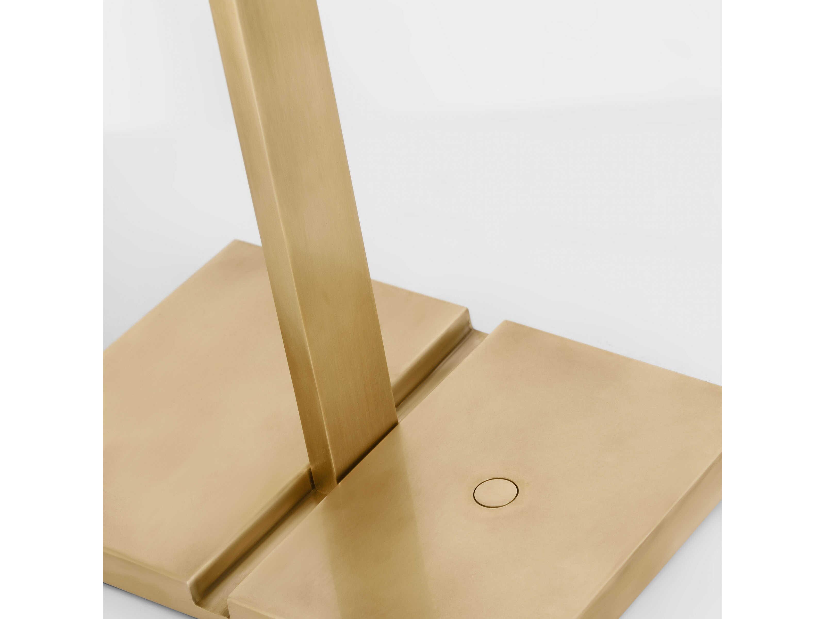 Visual Comfort Modern Linea Hand Rubbed Antique Brass Desk Lamp