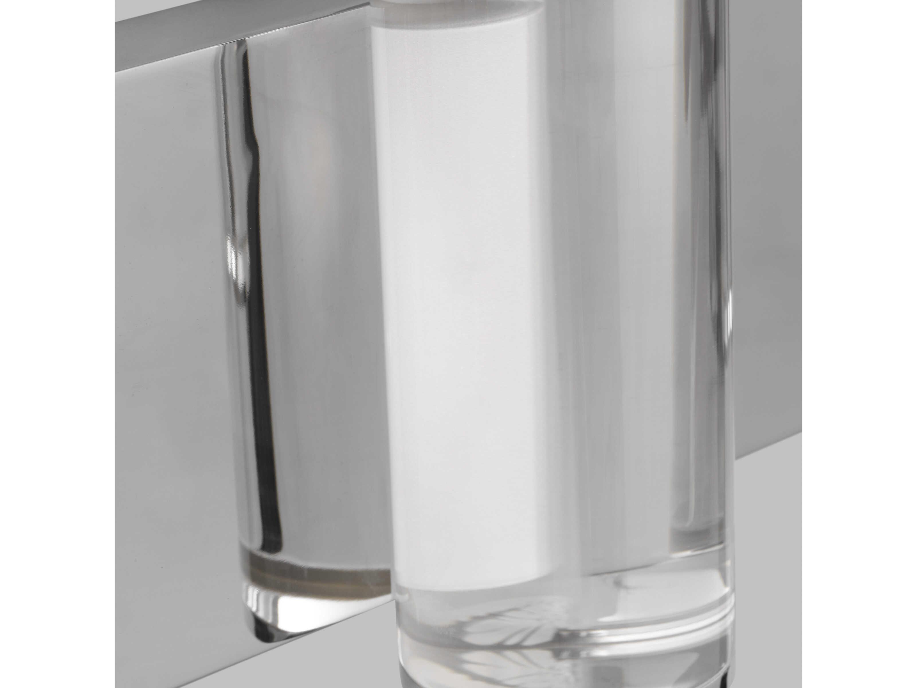 Visual Comfort Modern Esfera 3-Light Polished Nickel Vanity Light