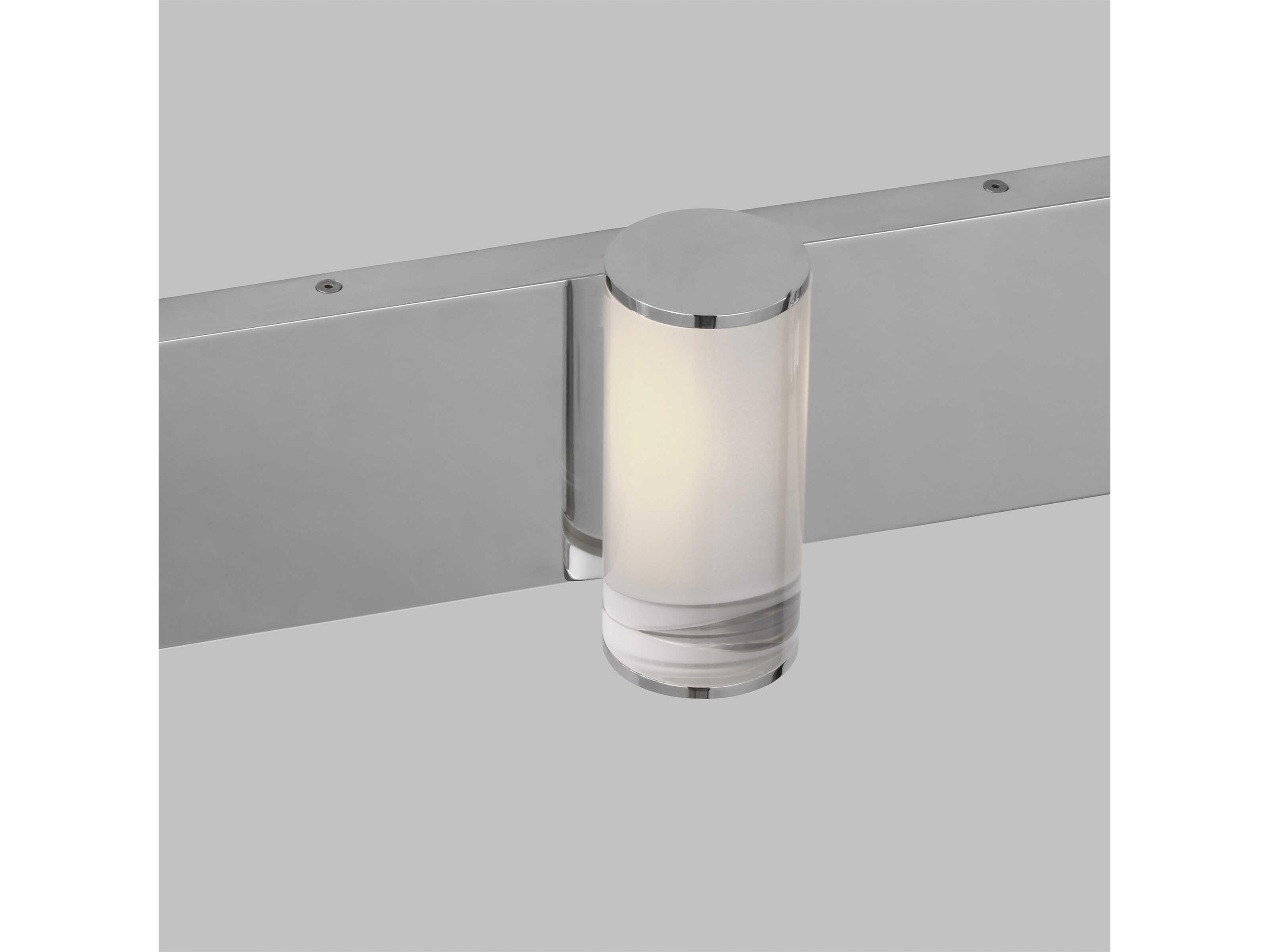 Visual Comfort Modern Esfera 3-Light Polished Nickel Vanity Light