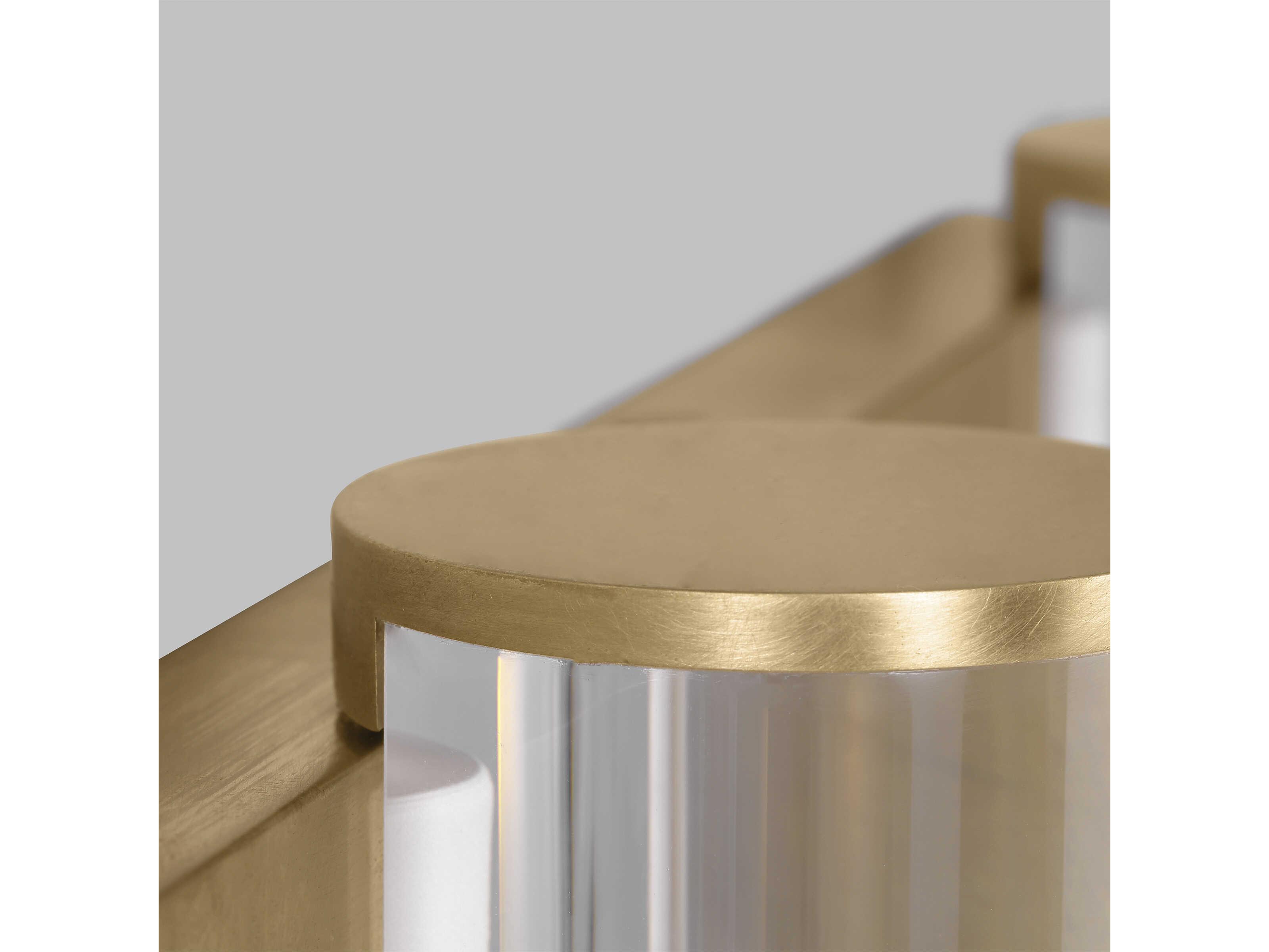 Visual Comfort Modern Esfera 3-Light Natural Brass Vanity Light