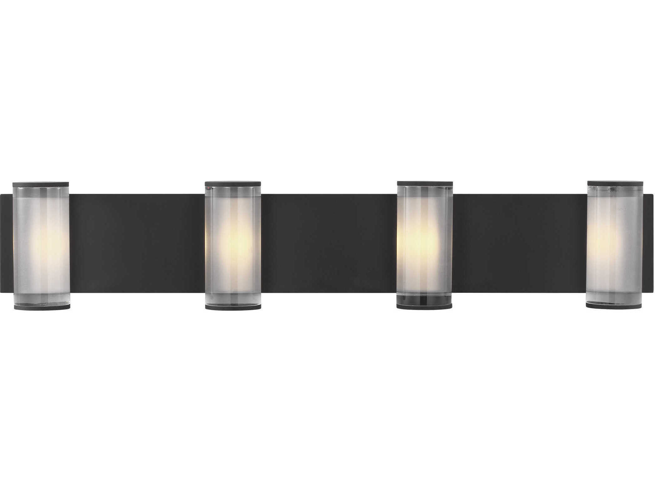 Visual Comfort Modern Esfera 4-Light Nightshade Black Vanity Light