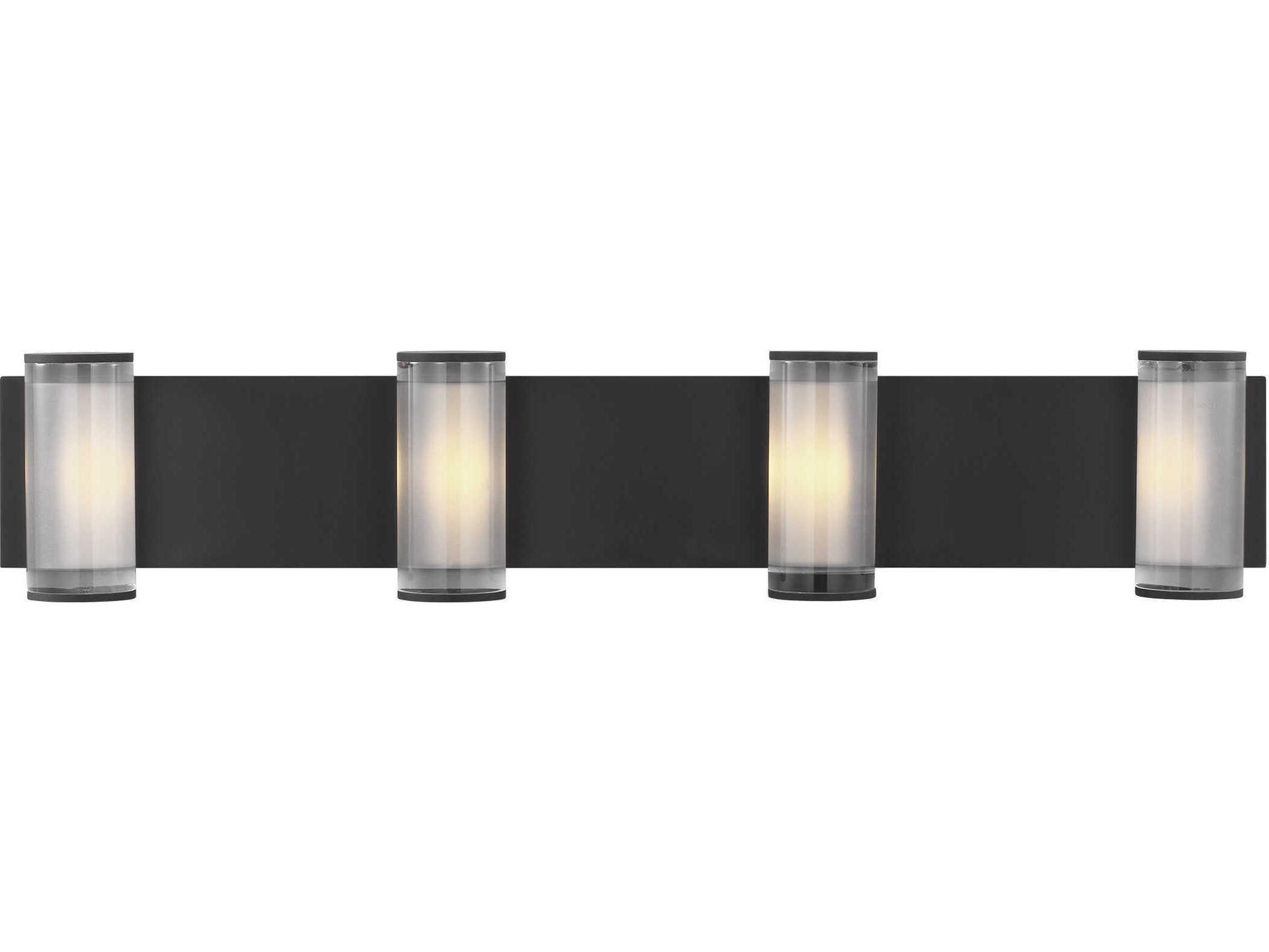 Visual Comfort Modern Esfera 4-Light Nightshade Black Vanity Light
