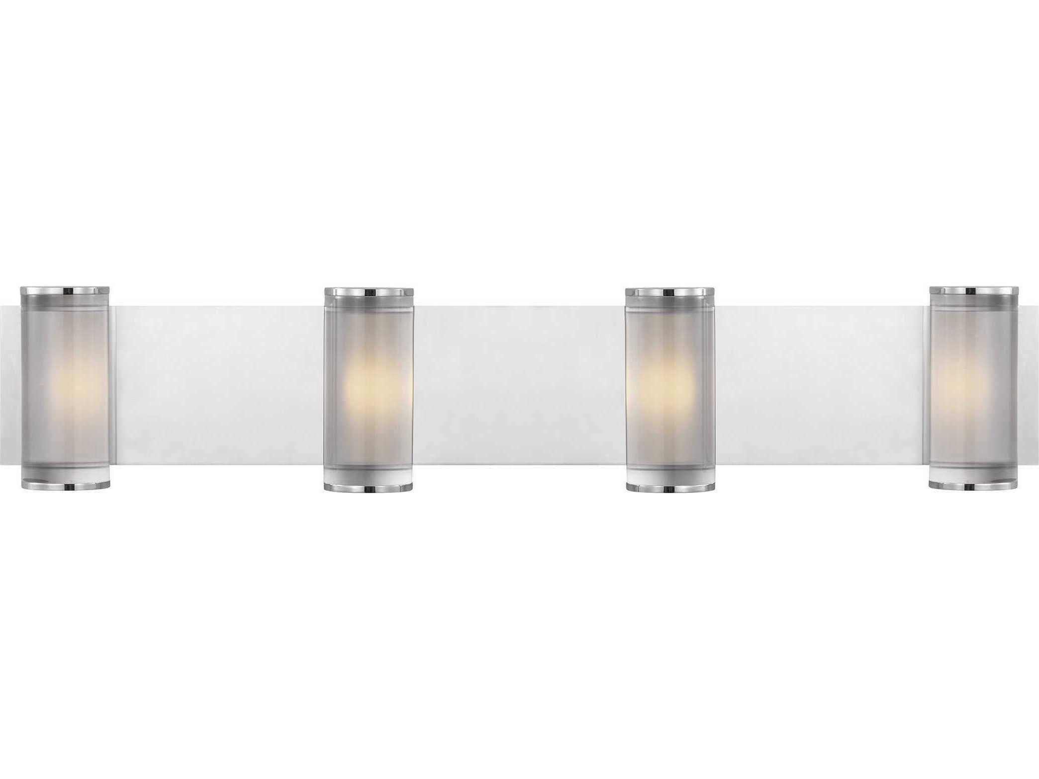 Visual Comfort Modern Esfera 4-Light Polished Nickel Vanity Light