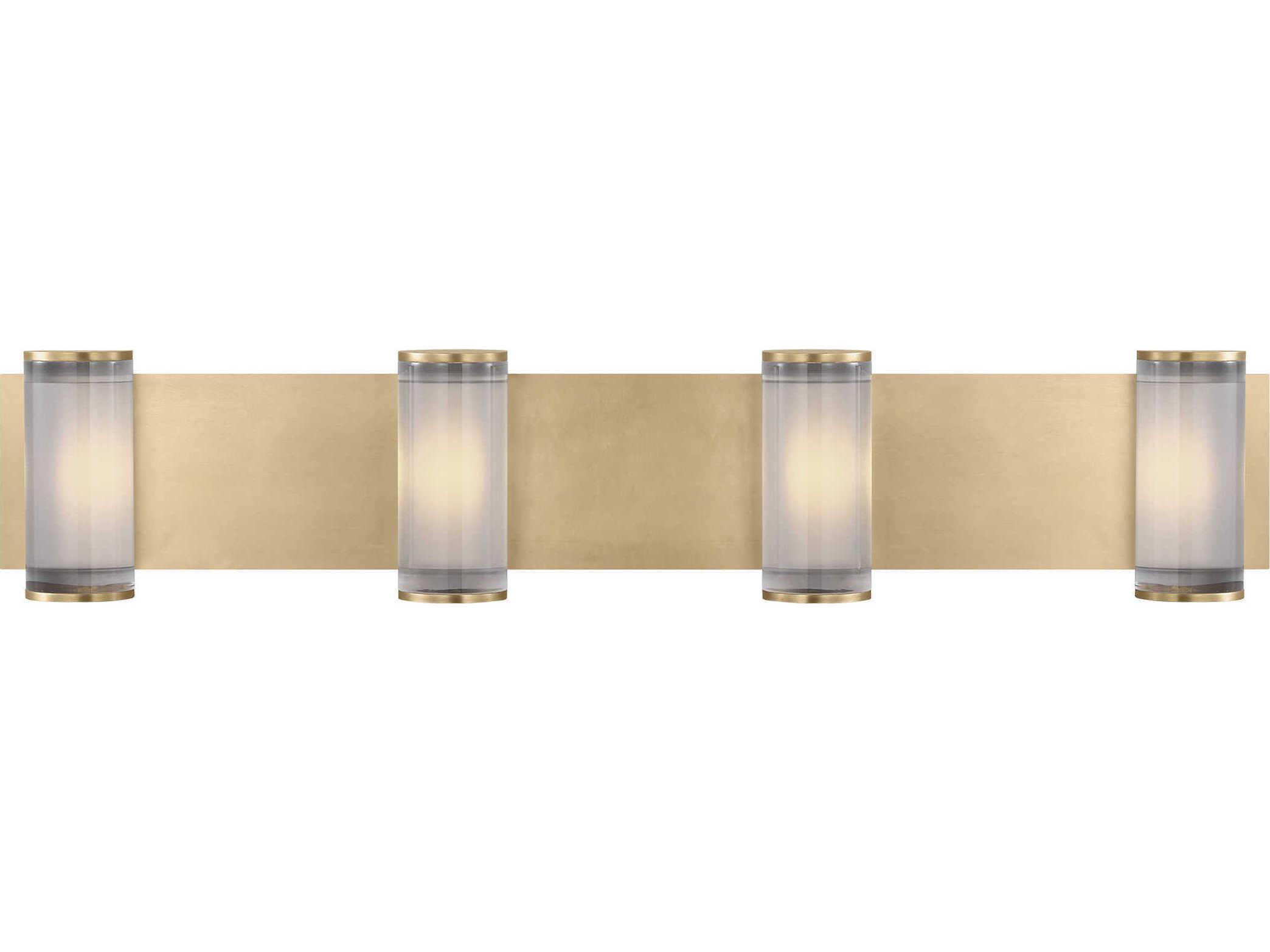 Visual Comfort Modern Esfera 4-Light Natural Brass Vanity Light