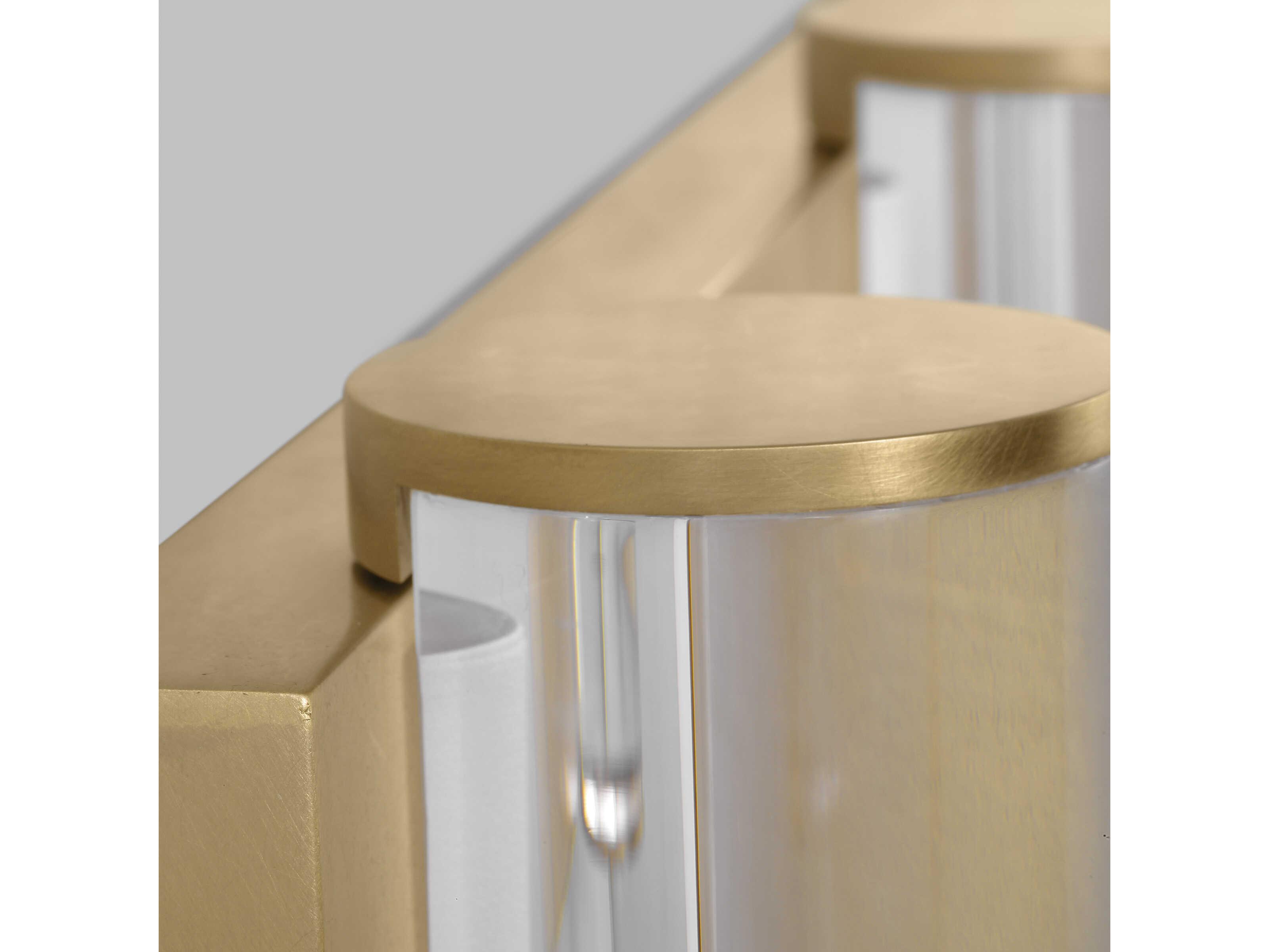 Visual Comfort Modern Esfera 4-Light Natural Brass Vanity Light