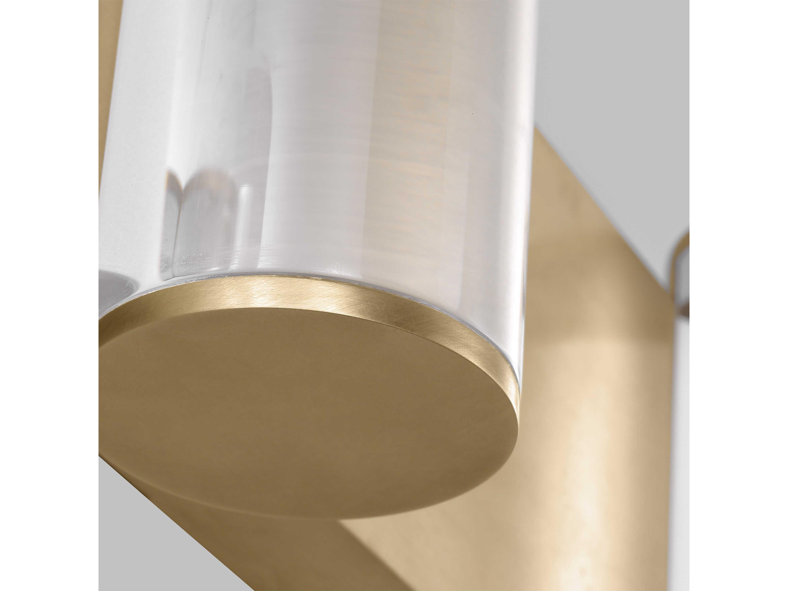 Visual Comfort Modern Esfera 4-Light Natural Brass Vanity Light