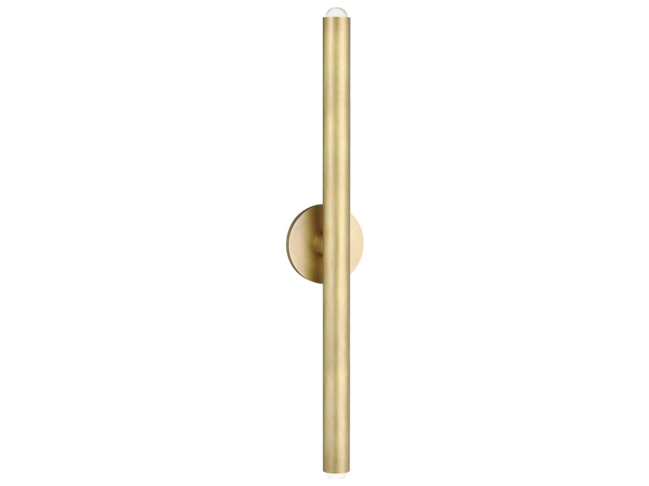 Visual Comfort Modern Ebell 2-Light Natural Brass Wall Sconce