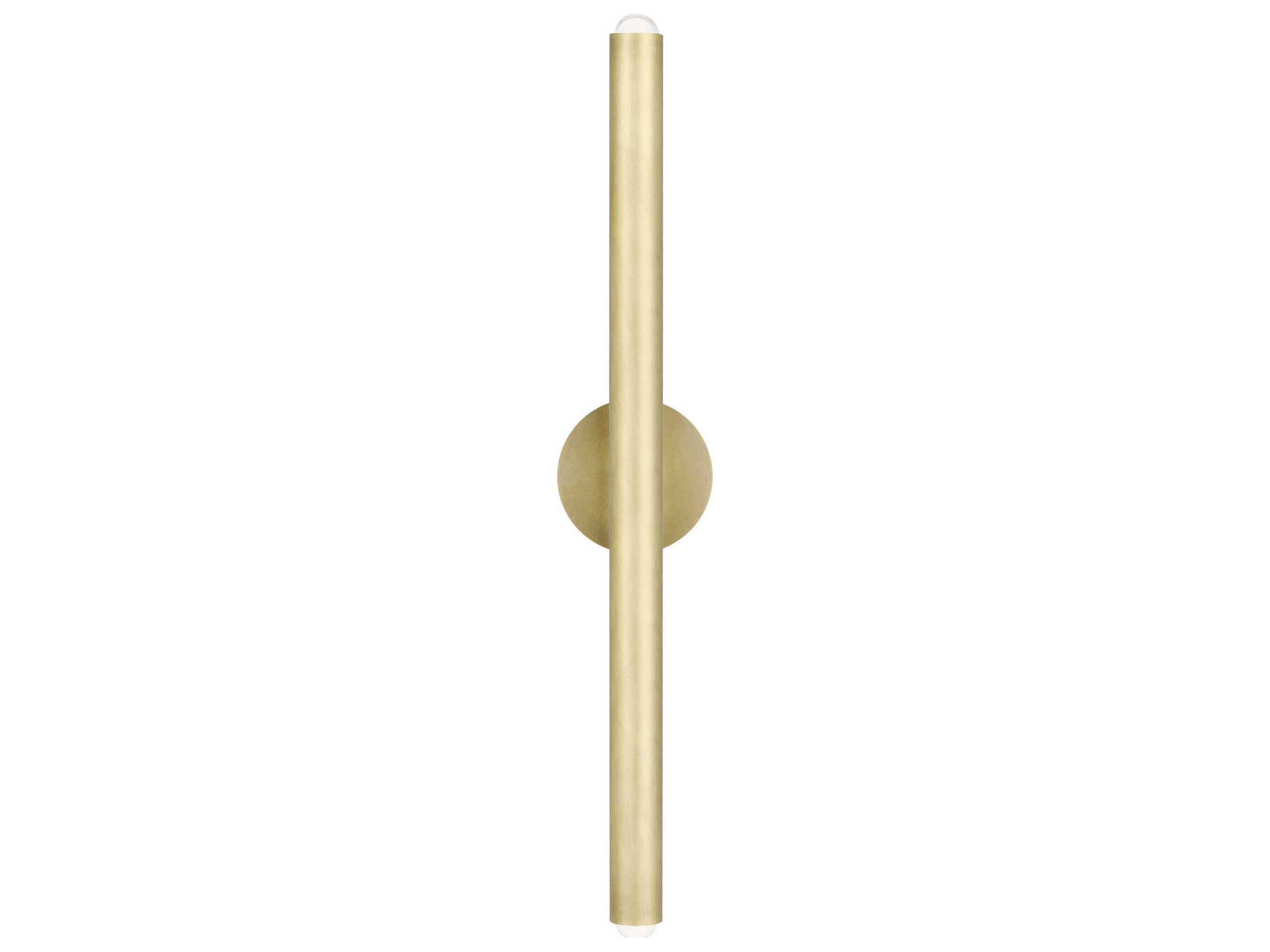 Visual Comfort Modern Ebell 2-Light Natural Brass Wall Sconce