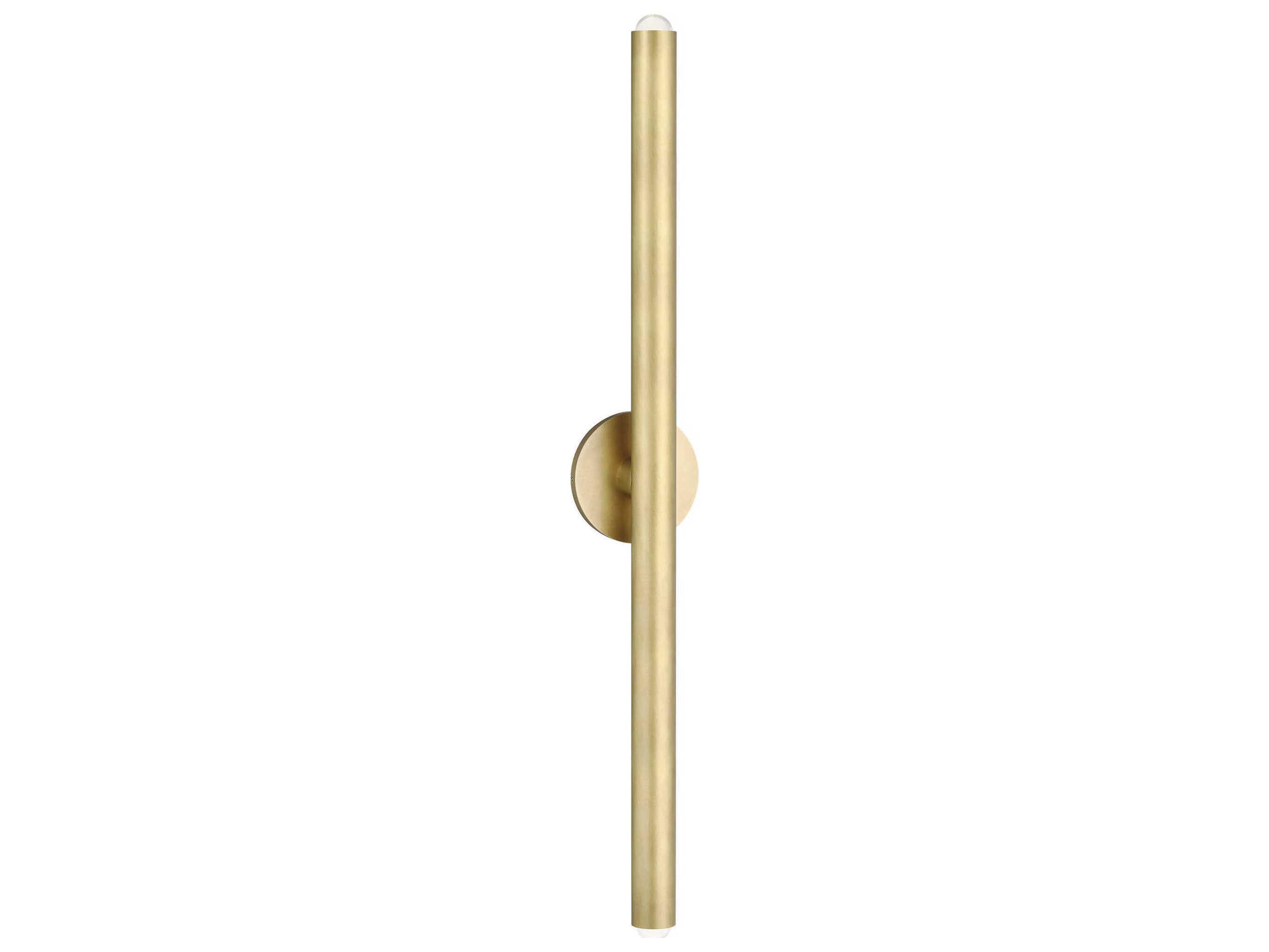 Visual Comfort Modern Ebell 2-Light Natural Brass Wall Sconce