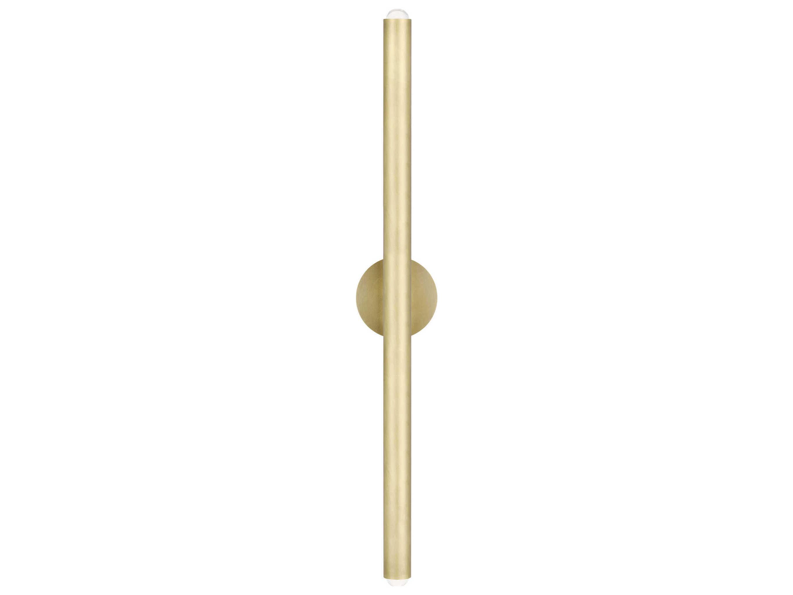 Visual Comfort Modern Ebell 2-Light Natural Brass Wall Sconce