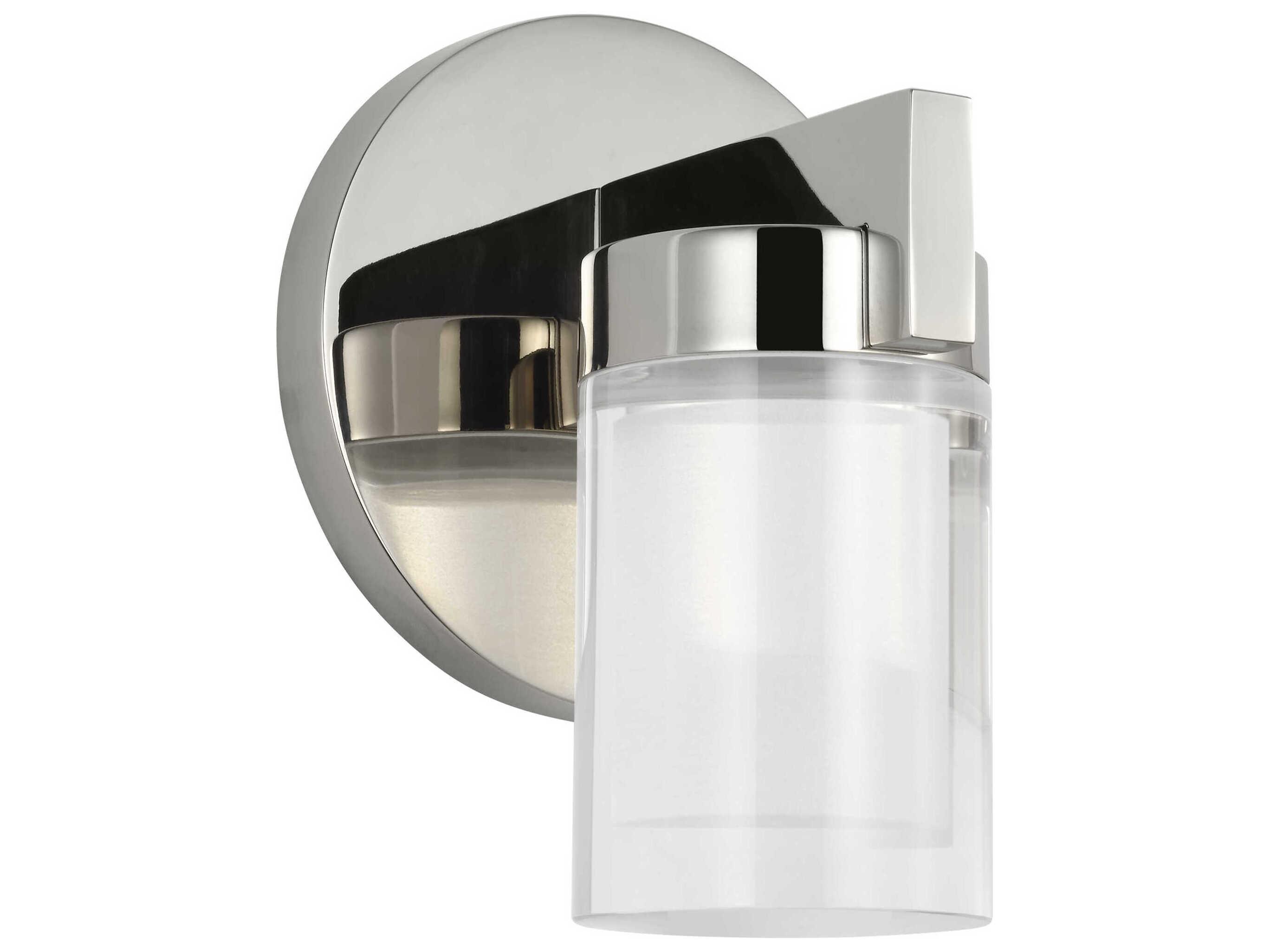 Visual Comfort Modern Esfera 1-Light Polished Nickel Wall Sconce
