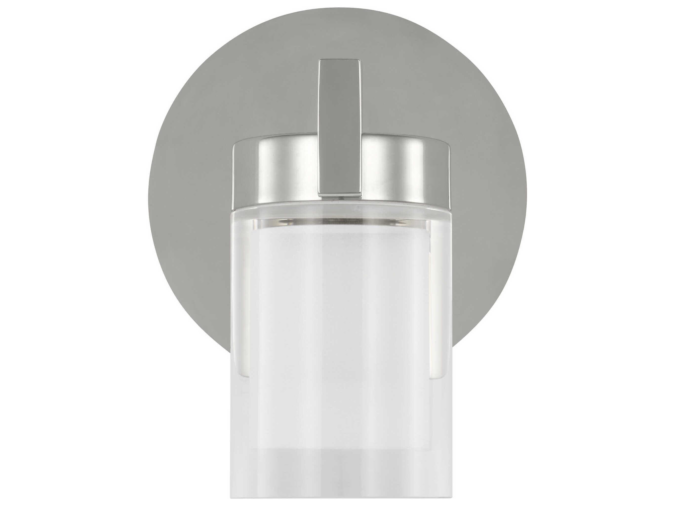 Visual Comfort Modern Esfera 1-Light Polished Nickel Wall Sconce