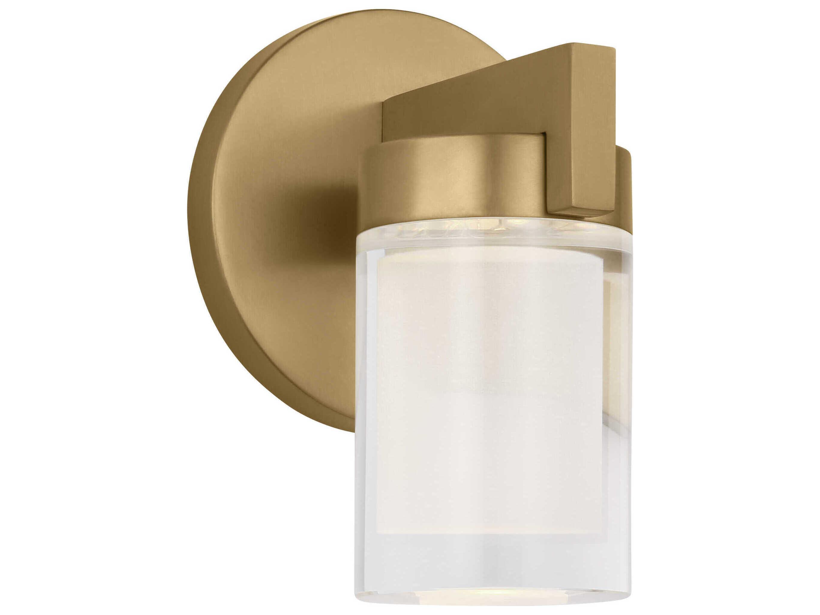 Visual Comfort Modern Esfera 1-Light Natural Brass Wall Sconce