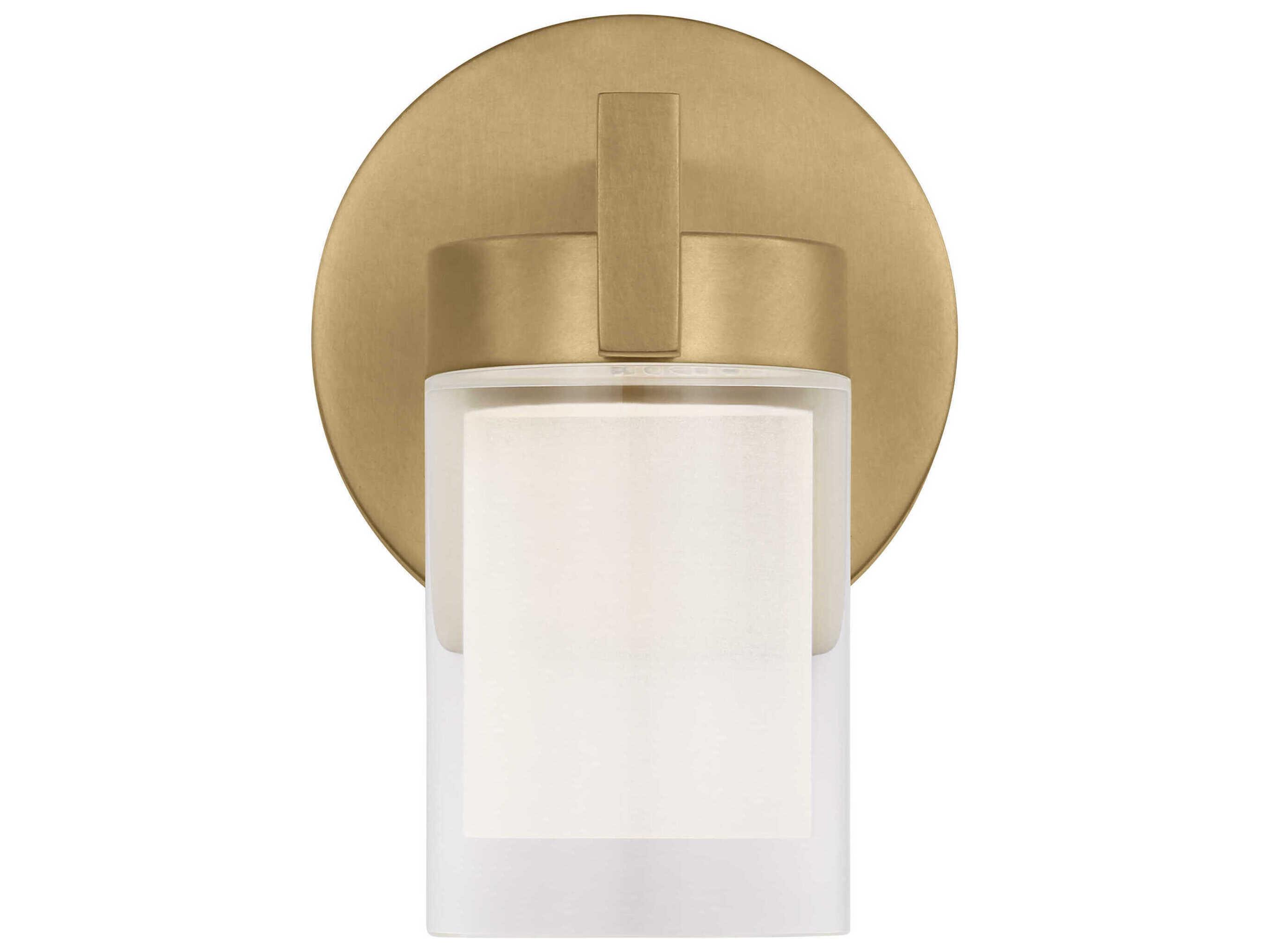 Visual Comfort Modern Esfera 1-Light Natural Brass Wall Sconce