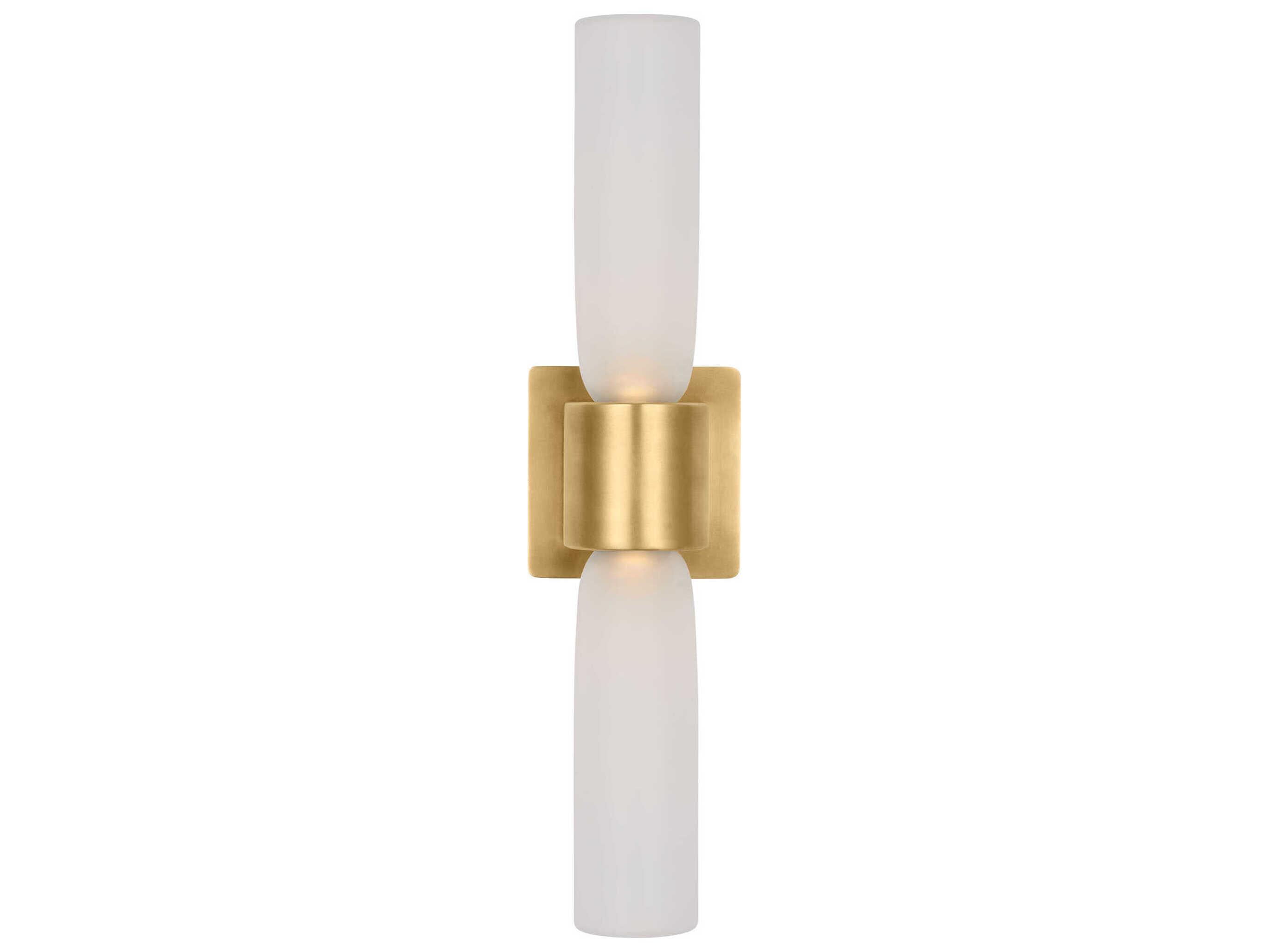 Visual Comfort Modern Volver 2-Light Hand Rubbed Antique Brass Wall Sconce