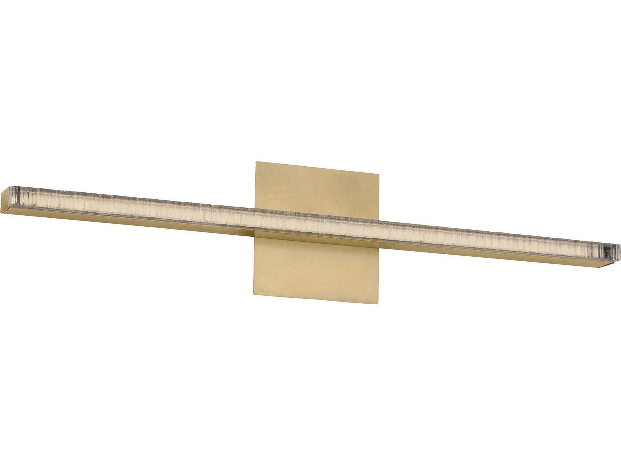 Visual Comfort Modern Serre 1-Light Natural Brass Vanity Light