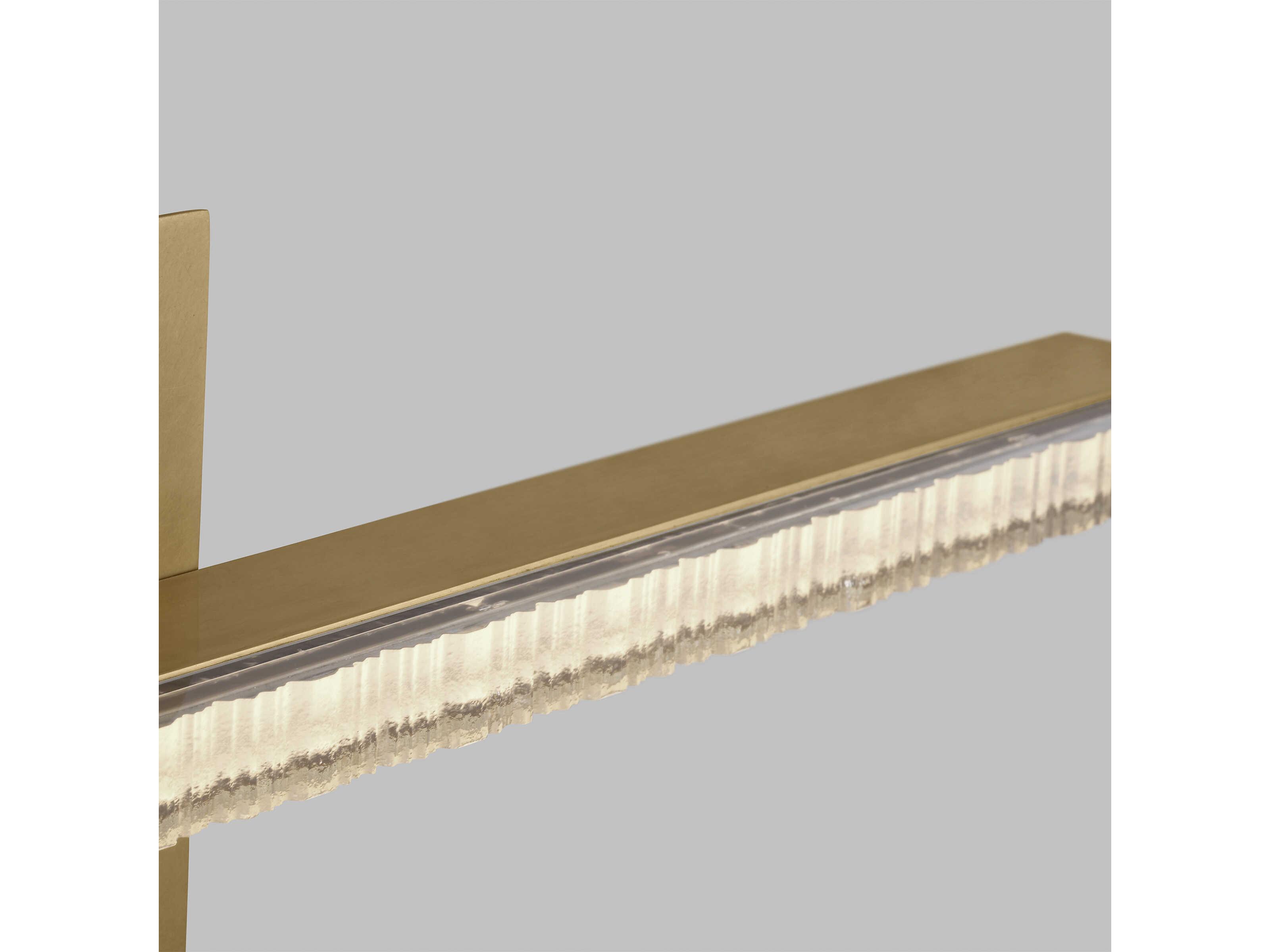 Visual Comfort Modern Serre 1-Light Natural Brass Vanity Light