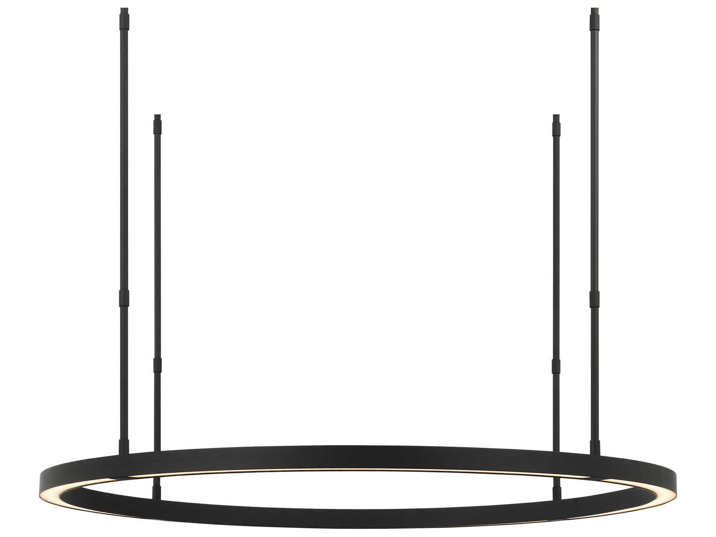 Visual Comfort Modern Stagger 1-Light Nightshade Black Round Pendant