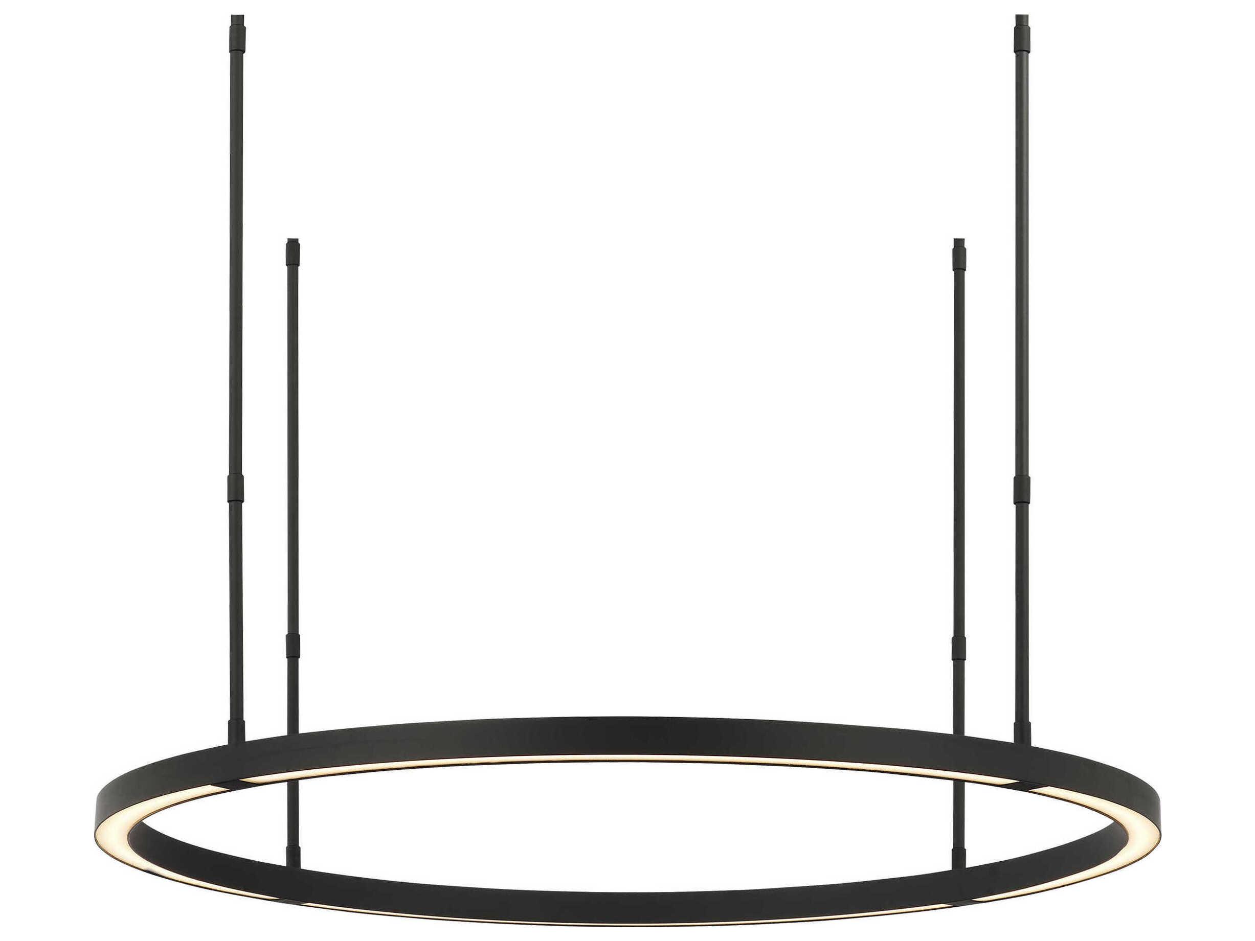 Visual Comfort Modern Stagger 1-Light Nightshade Black Round Pendant