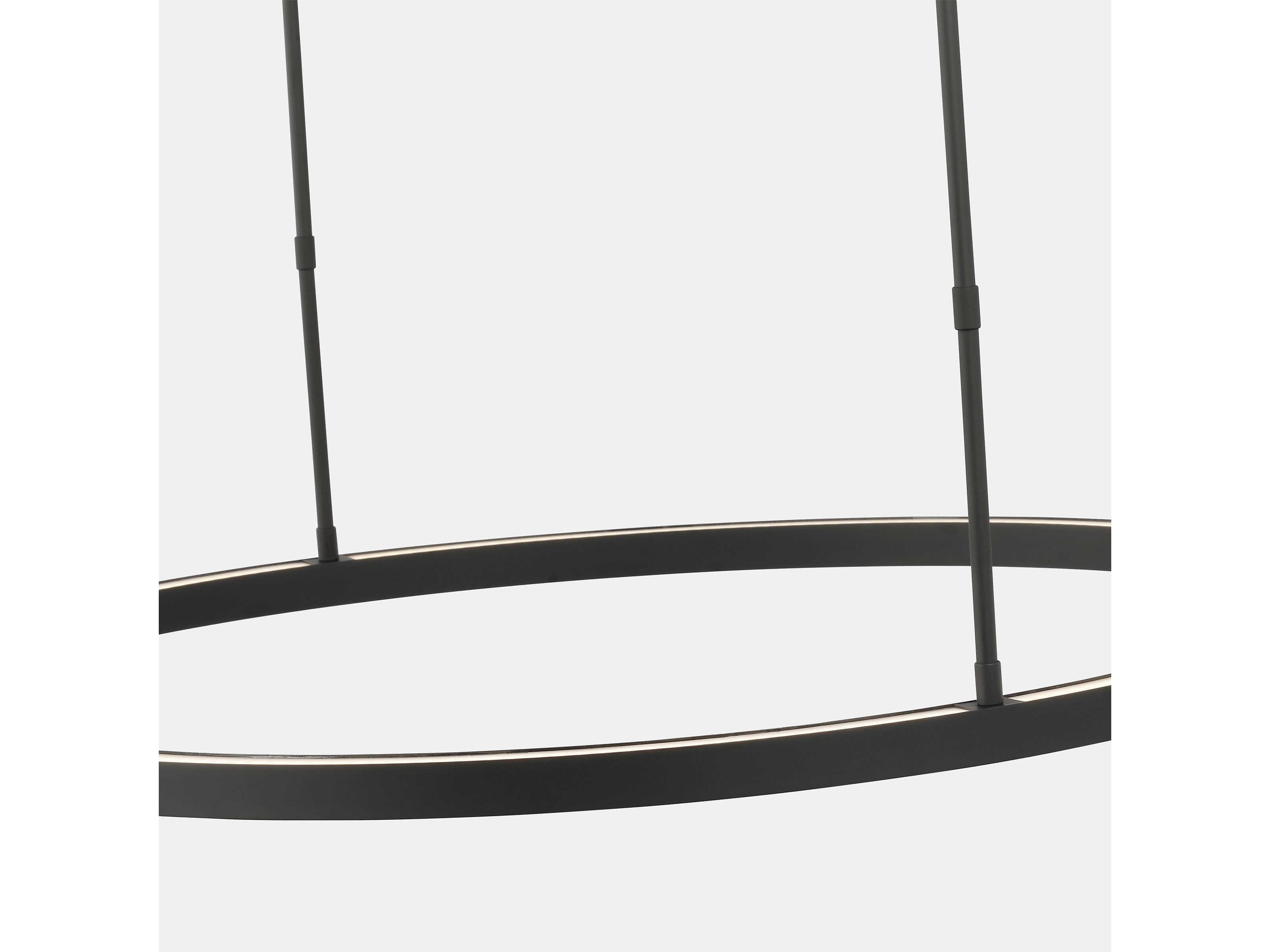 Visual Comfort Modern Stagger 1-Light Nightshade Black Round Pendant