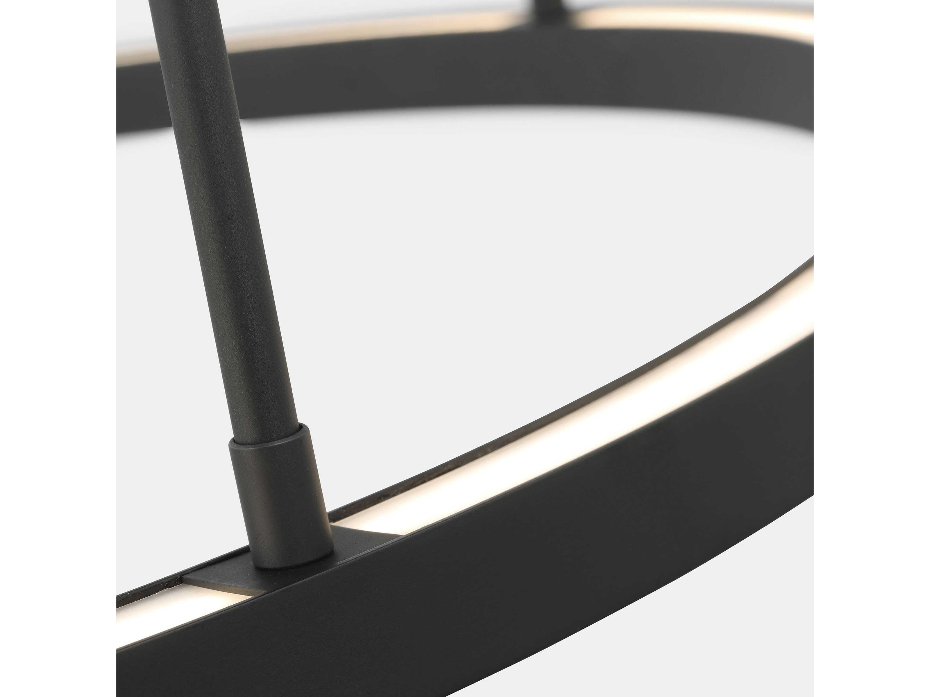 Visual Comfort Modern Stagger 1-Light Nightshade Black Round Pendant