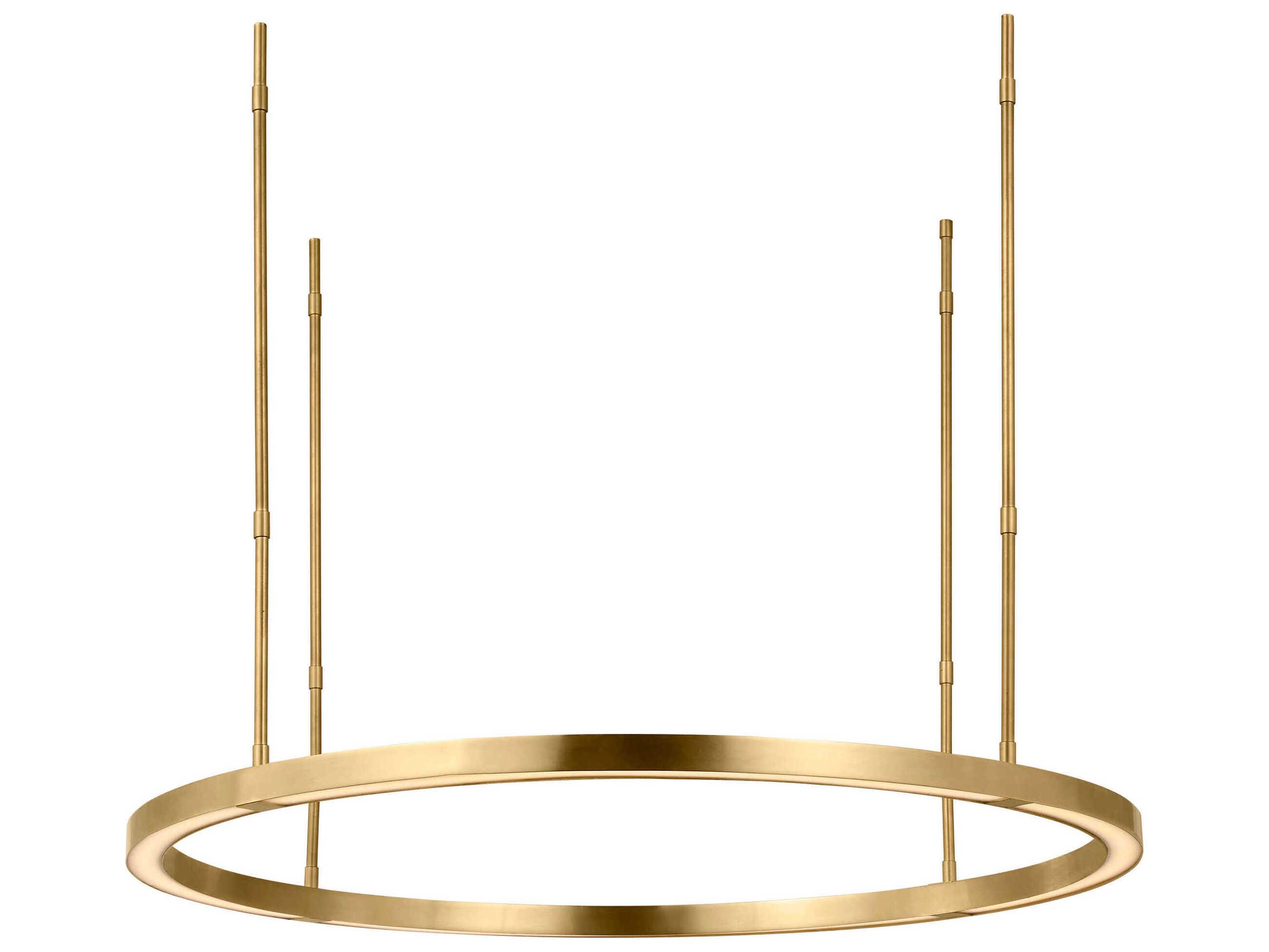 Visual Comfort Modern Stagger 1-Light Hand Rubbed Antique Brass Pendant