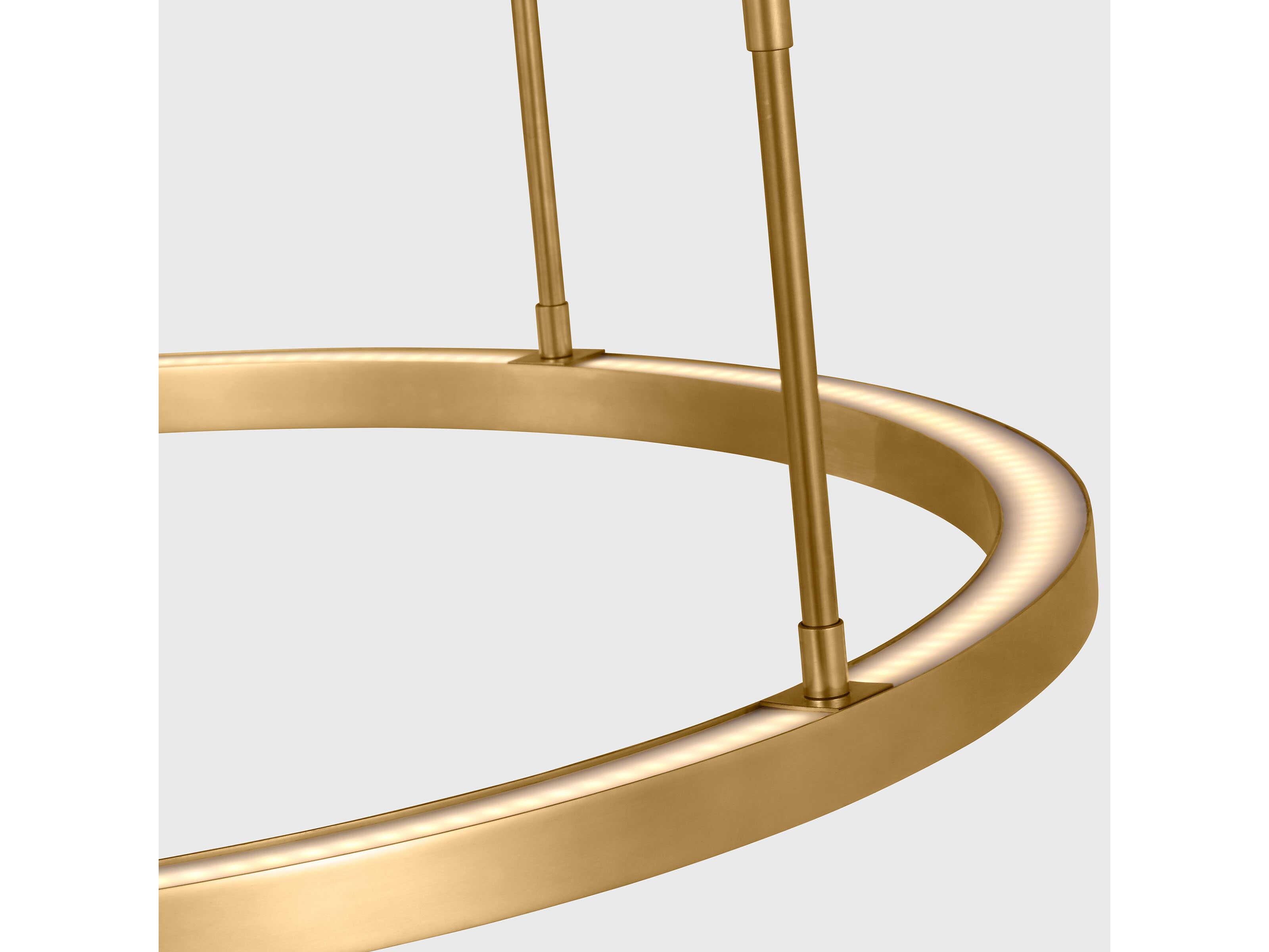 Visual Comfort Modern Stagger 1-Light Hand Rubbed Antique Brass Pendant