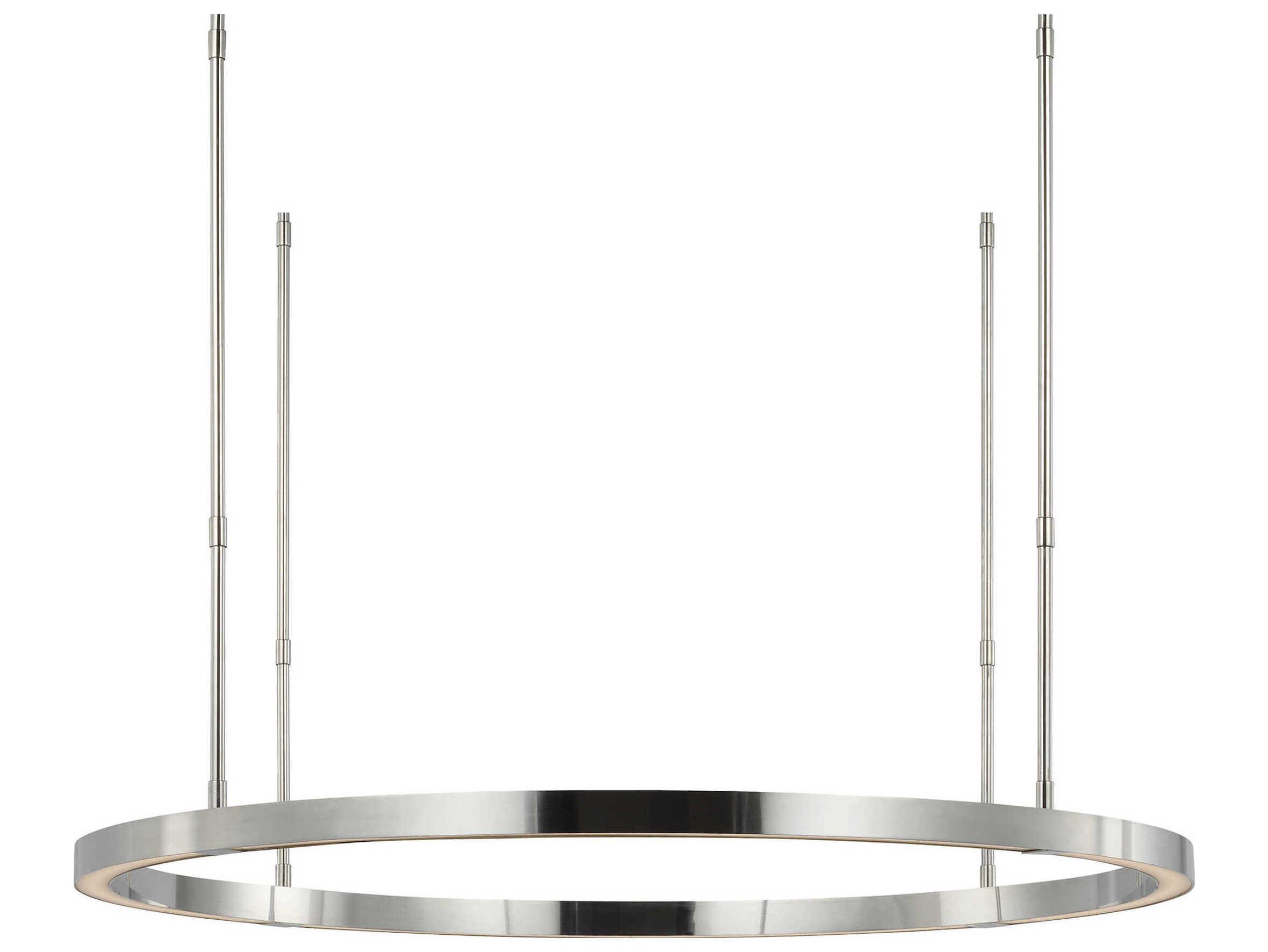 Visual Comfort Modern Stagger 1-Light Polished Stainless Steel Pendant
