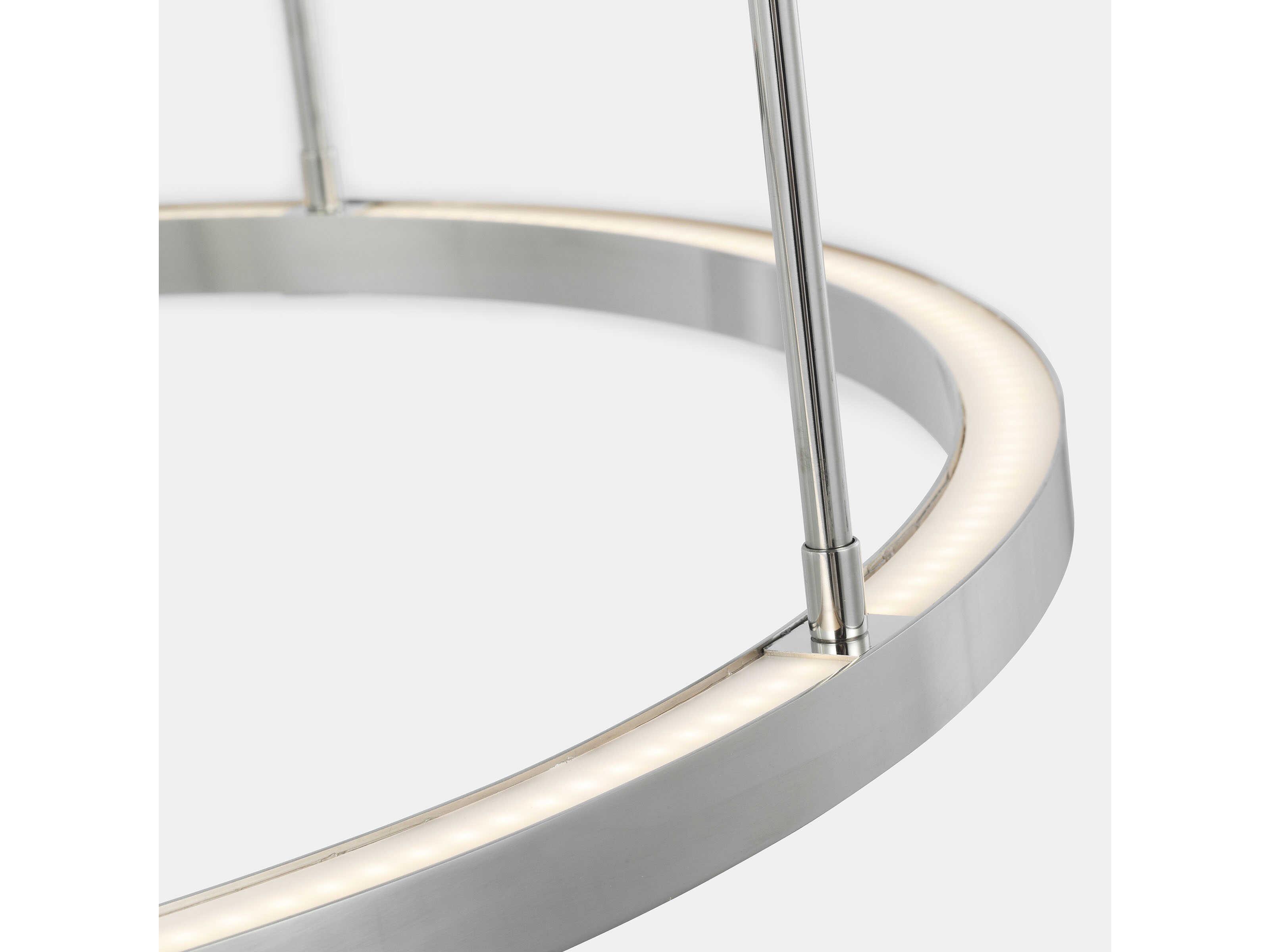 Visual Comfort Modern Stagger 1-Light Polished Stainless Steel Pendant