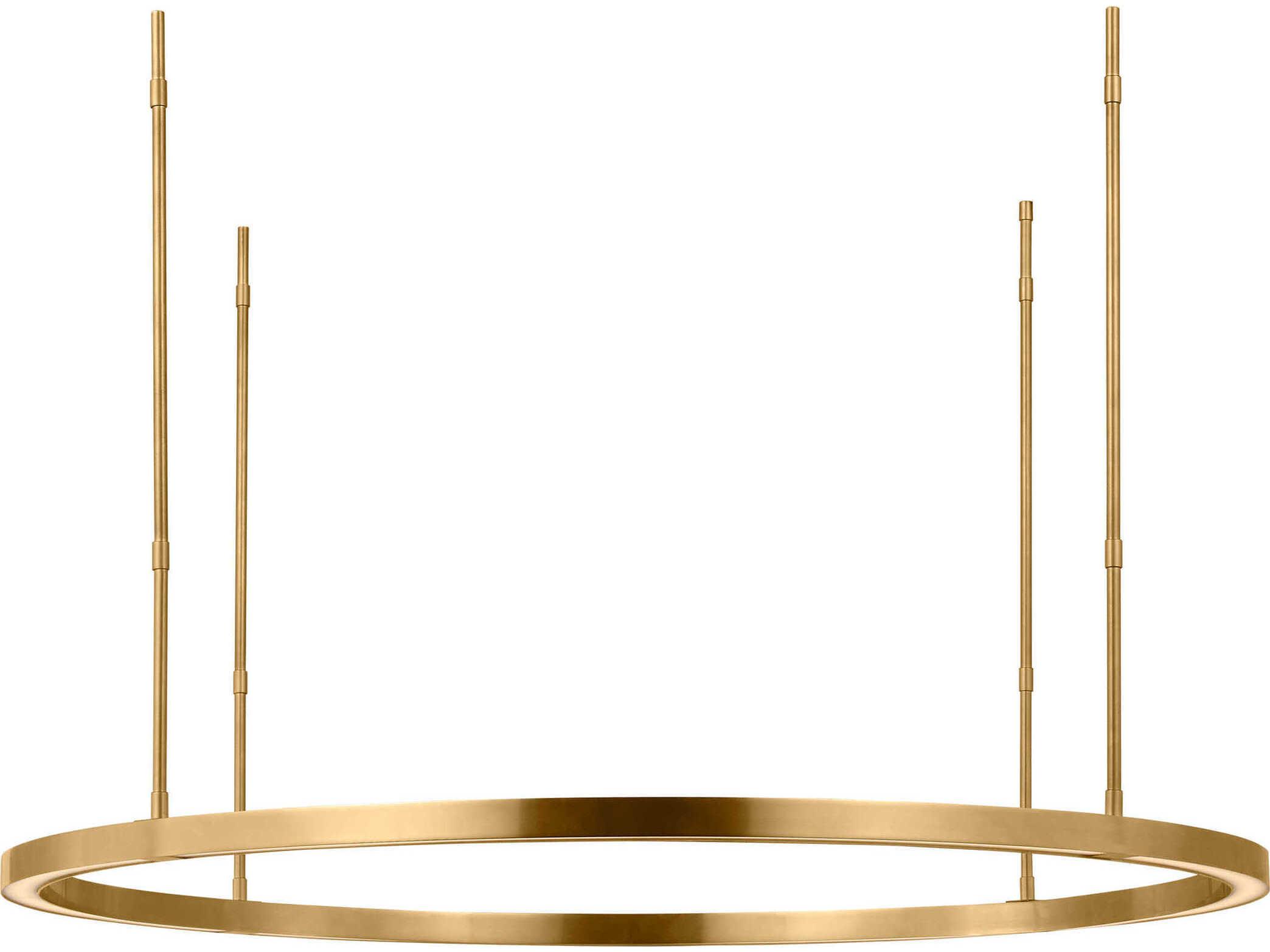 Visual Comfort Modern Stagger 1-Light Hand Rubbed Antique Brass Pendant