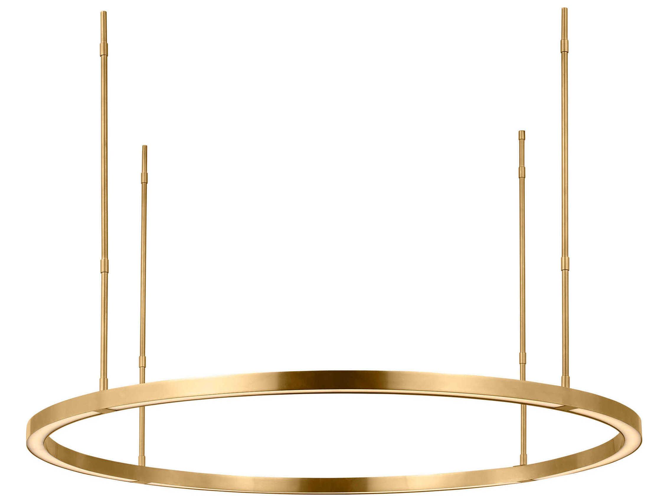 Visual Comfort Modern Stagger 1-Light Hand Rubbed Antique Brass Pendant