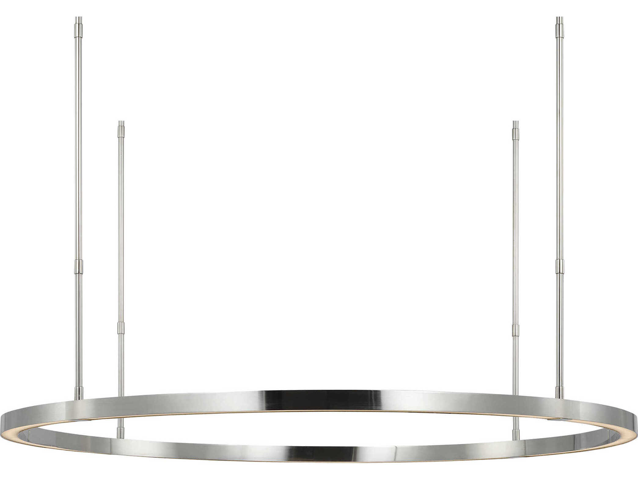 Visual Comfort Modern Stagger 1-Light Polished Stainless Steel Pendant