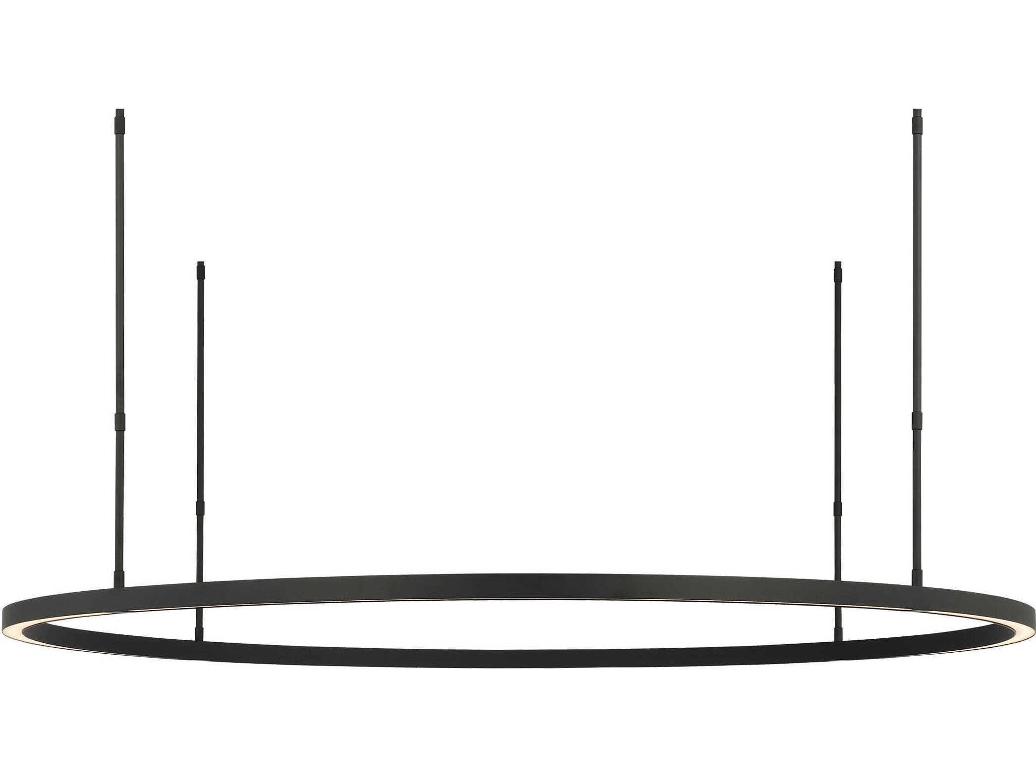 Visual Comfort Modern Stagger 1-Light Nightshade Black Pendant