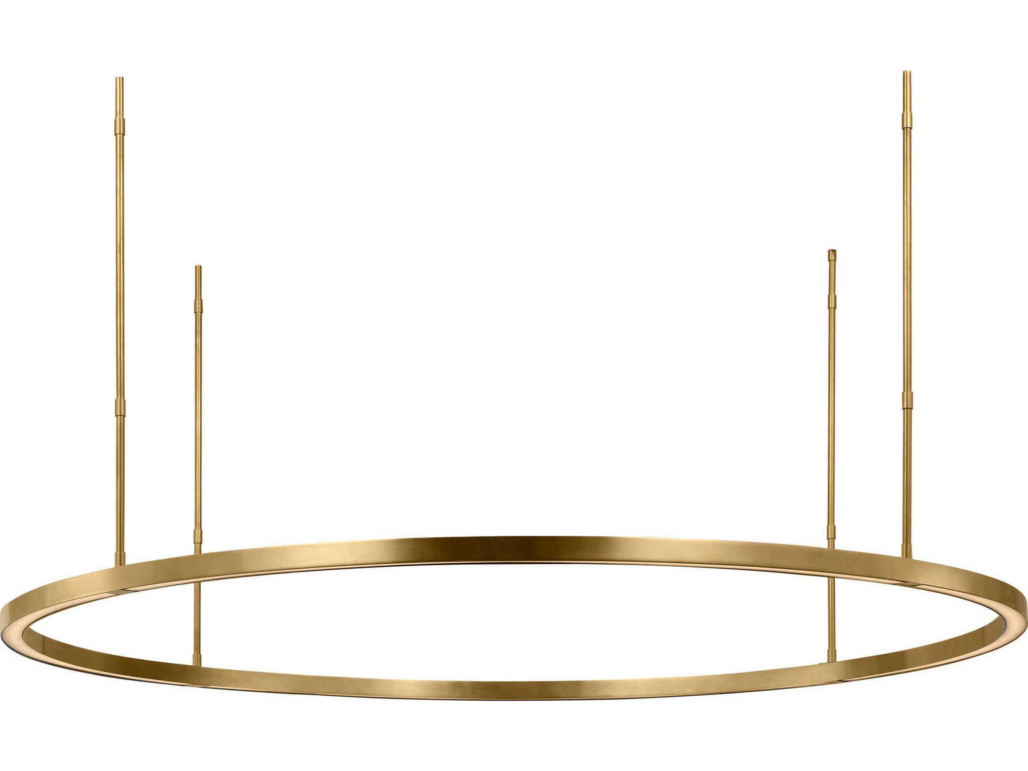 Visual Comfort Modern Stagger 1-Light Hand Rubbed Antique Brass Pendant