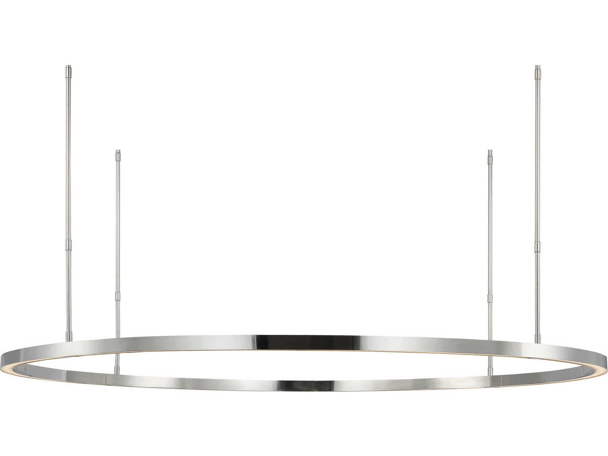 Visual Comfort Modern Stagger 1-Light Polished Stainless Steel Pendant