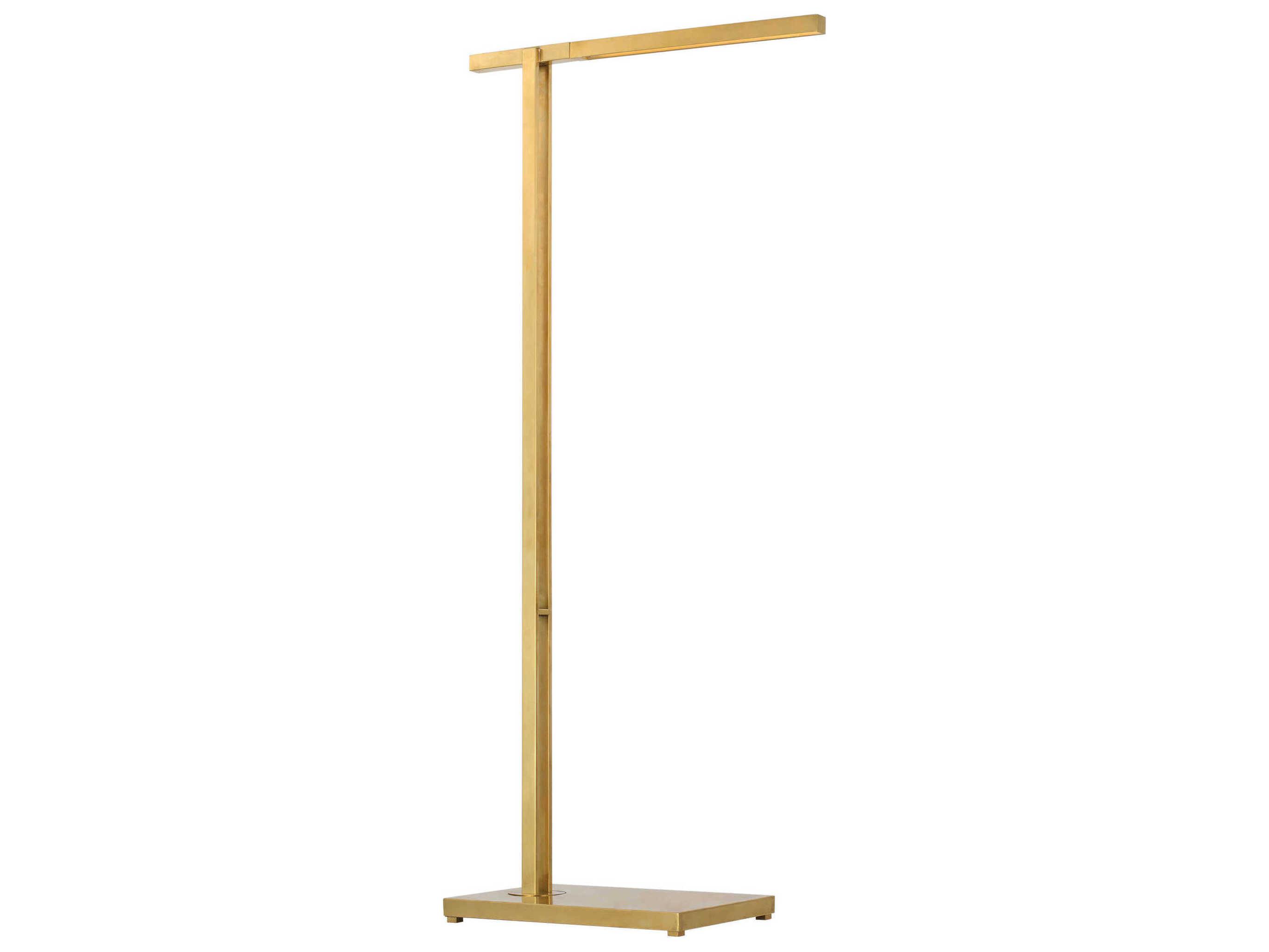 Visual Comfort Modern Stagger Natural Brass Floor Lamp