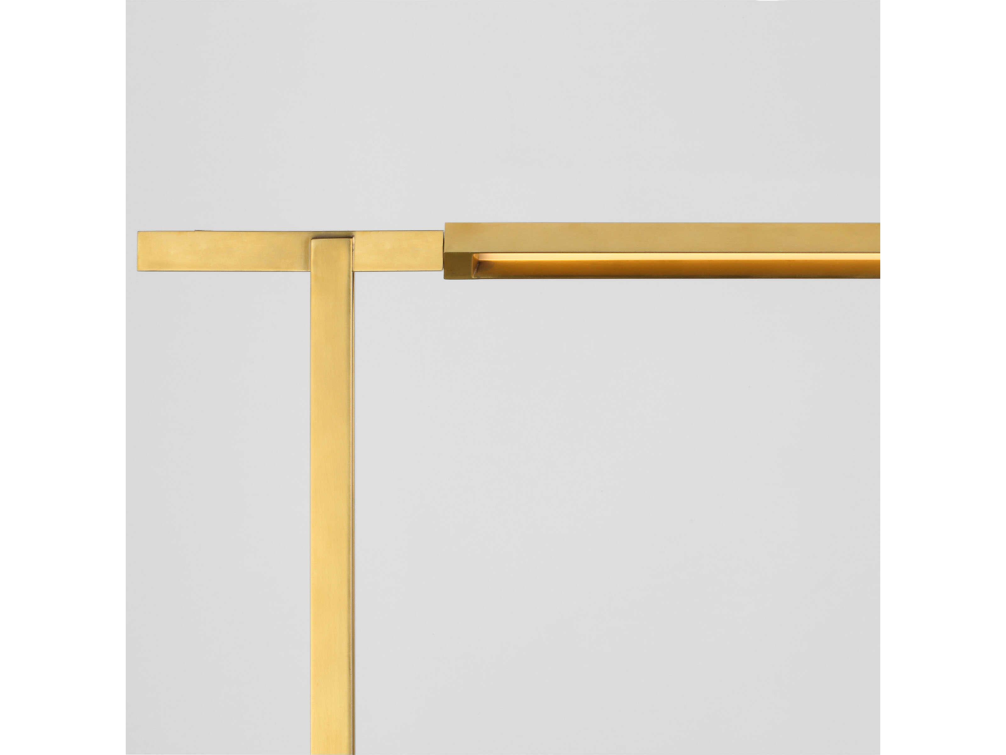 Visual Comfort Modern Stagger Natural Brass Floor Lamp