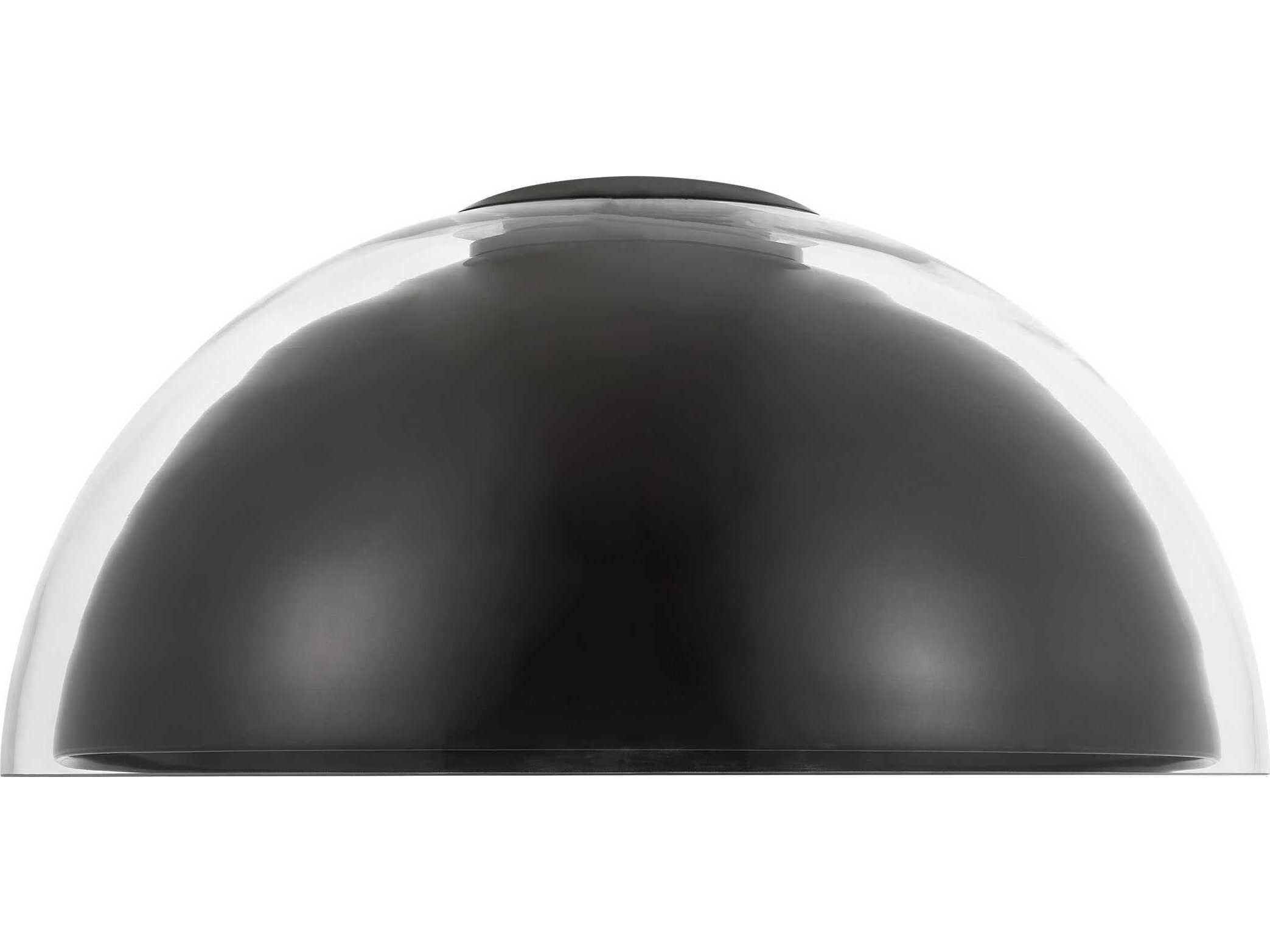 Visual Comfort Modern Lusi 1-Light Bronze Dome Flush Mount