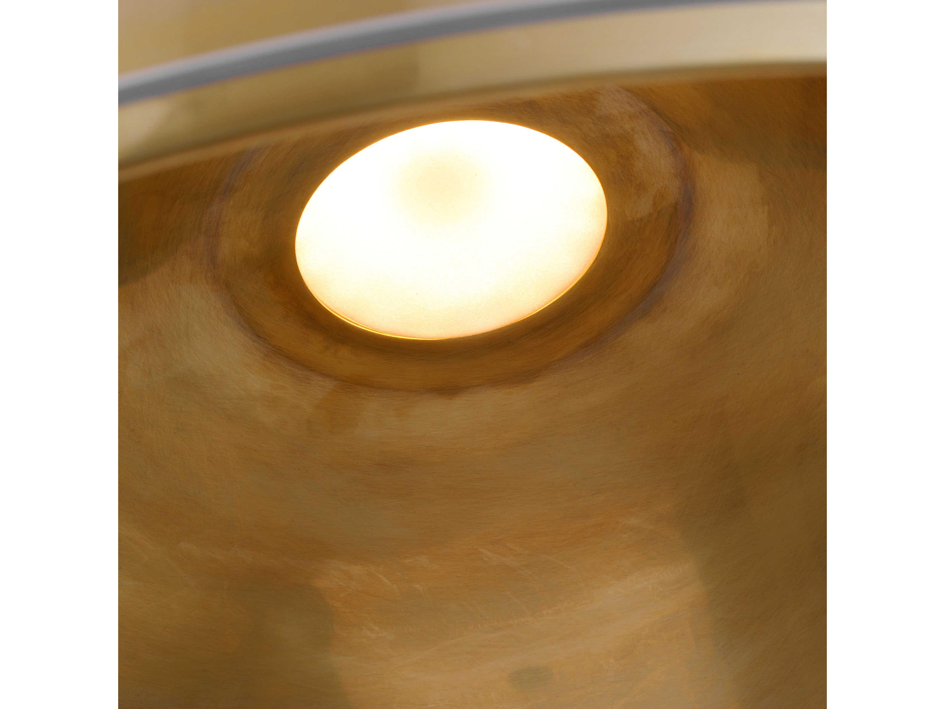Visual Comfort Modern Lusi 1-Light Brass Dome Flush Mount