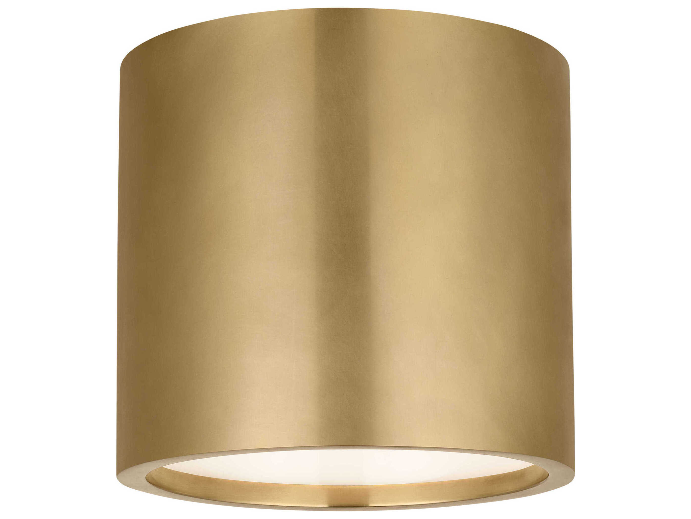 Visual Comfort Modern Dola 1-Light Brass Cylinder Flush Mount