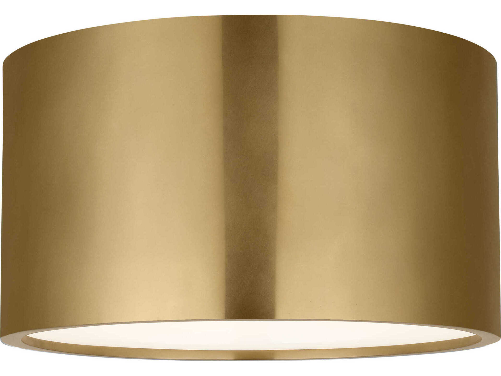 Visual Comfort Modern Dola 1-Light Brass Round Flush Mount